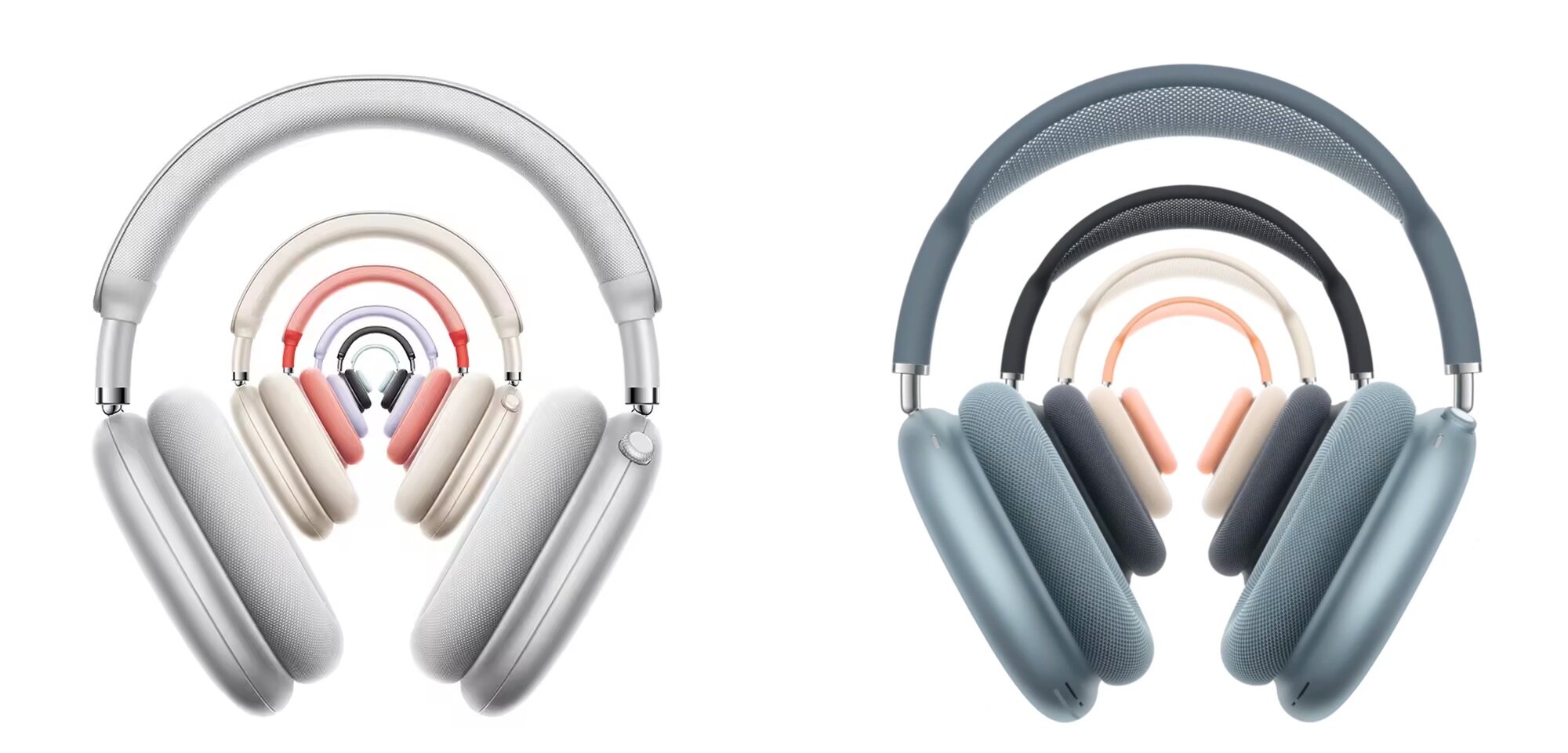 Los Picun F8 Pro, izquierda, vs AirPod Max, derecha