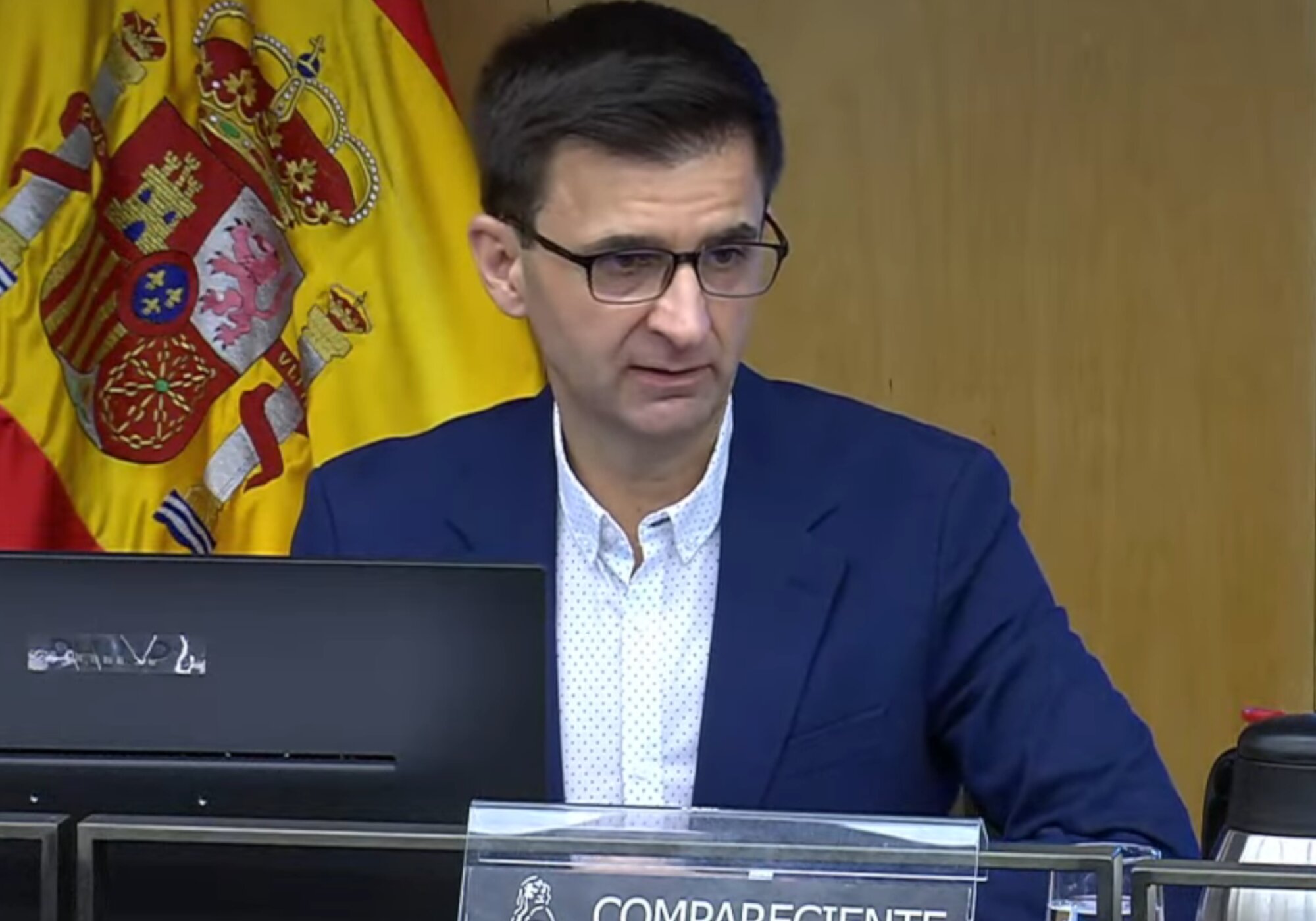 José Pablo López durante su última comparecencia en el Congreso