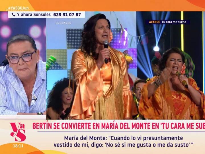 María del Monte revive su actuación con Bertín Osborne en 'Tu cara me suena'
