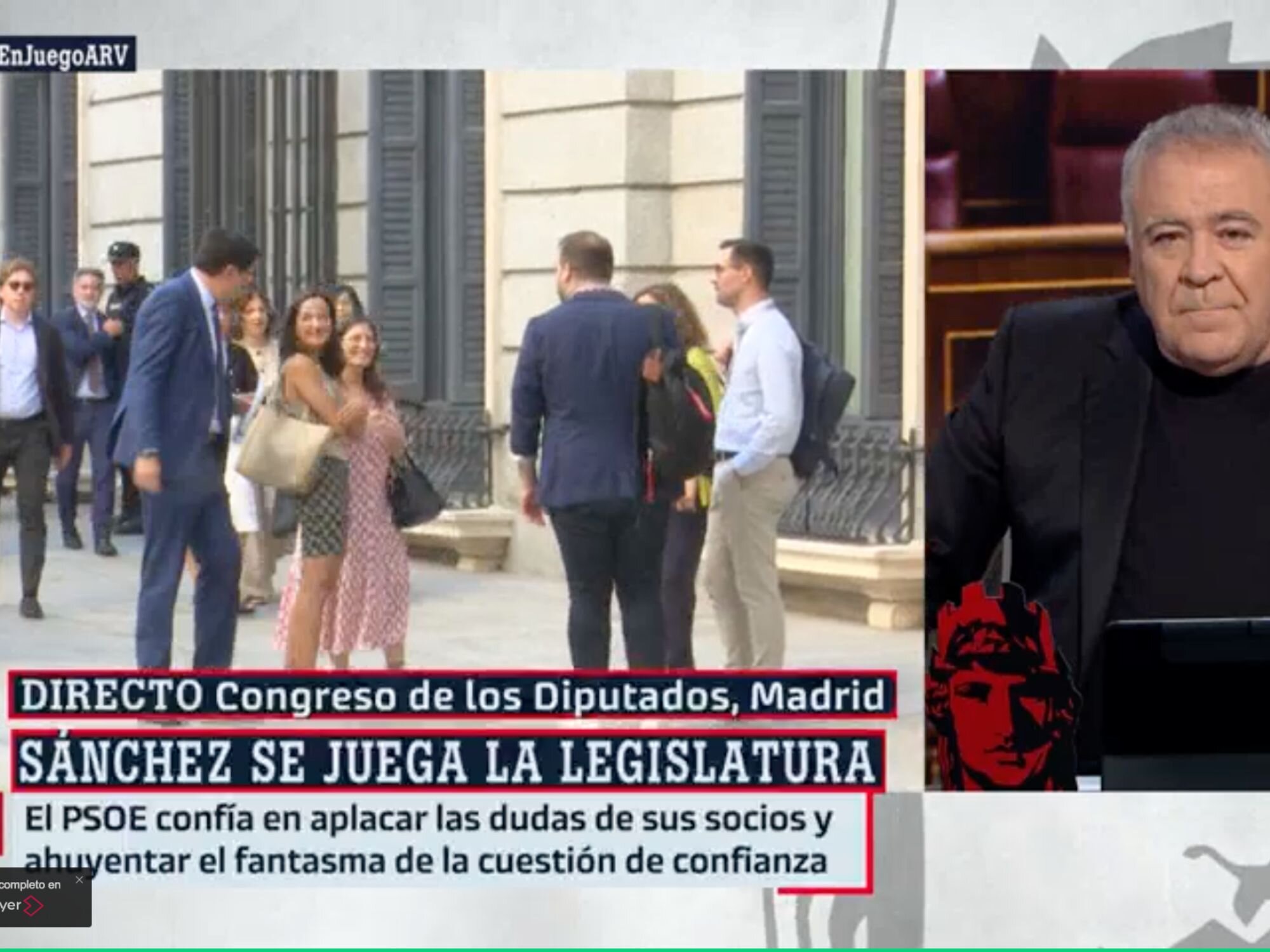 Antonio García Ferreras analizando en directo la comparecencia de Pedro Sánchez desde el especial de &#39;Al rojo vivo&#39;