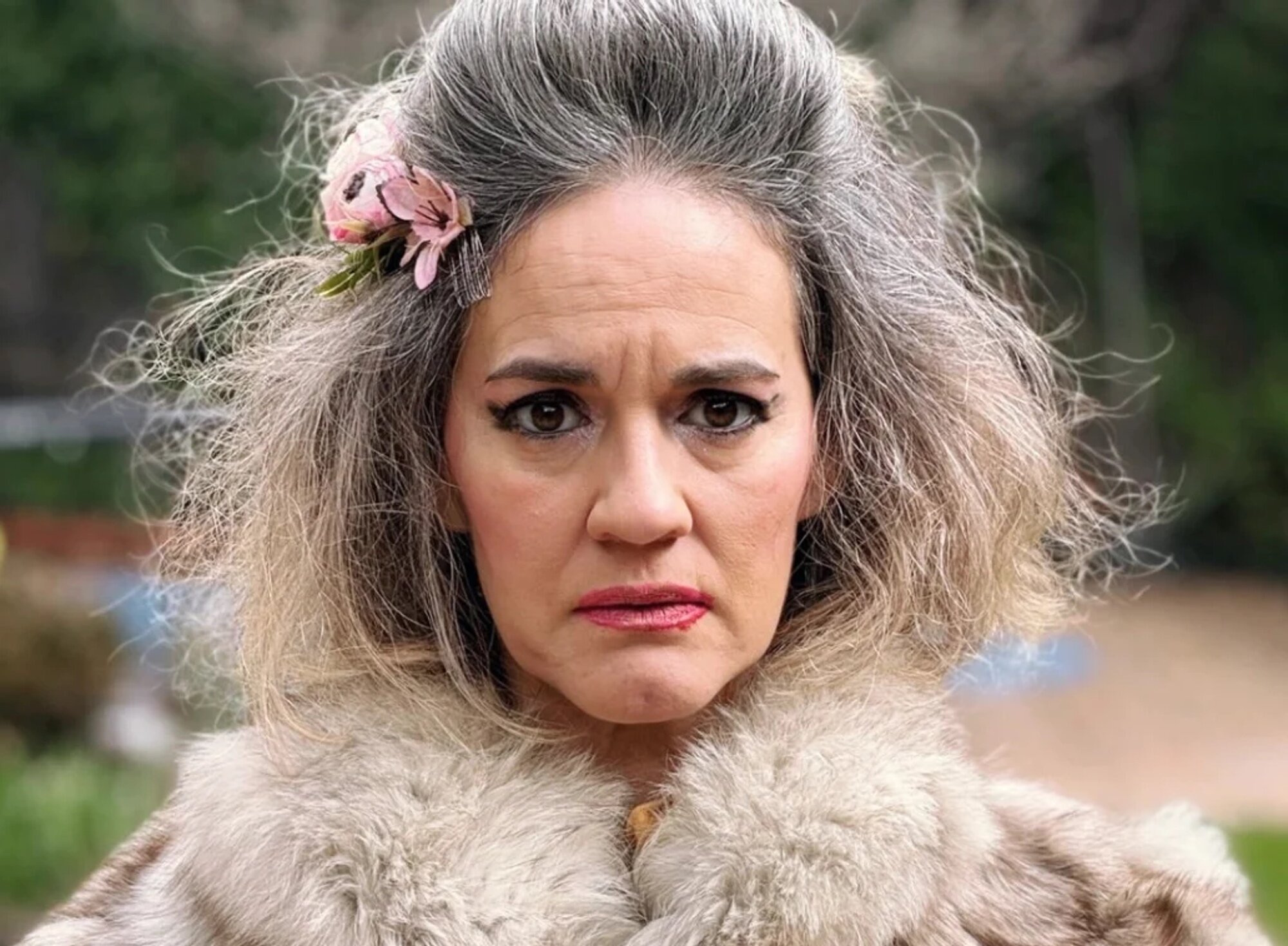 Elena Lombao, caracterizada para su monólogo &#39;Polipiel&#39;