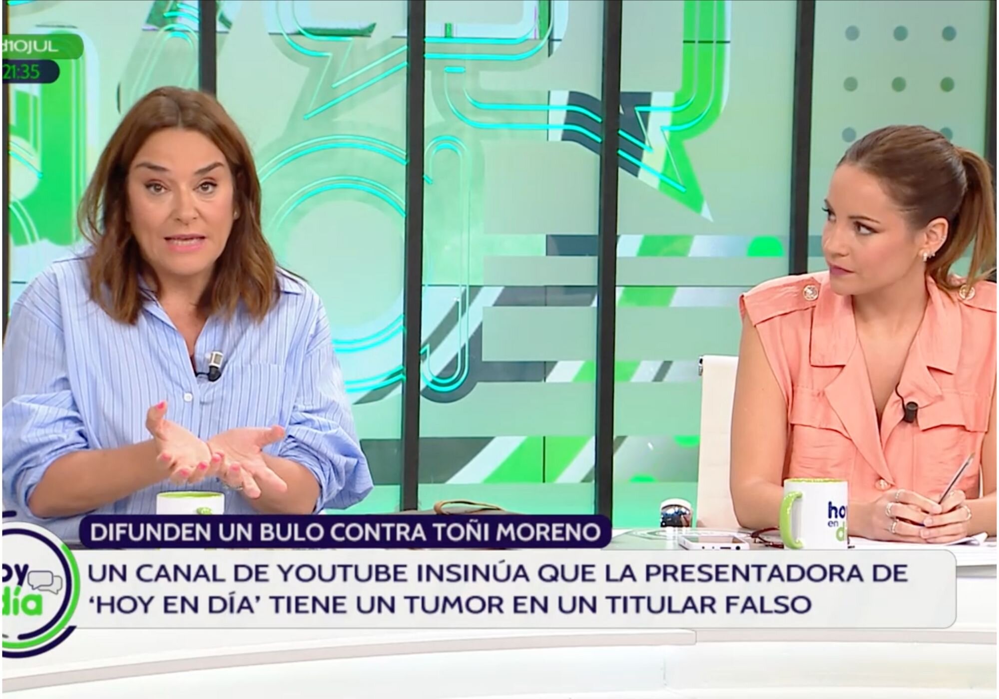 Toñi Moreno ha desmentido que sufra un tumor en su programa en Canal Sur, 'Hoy en día'