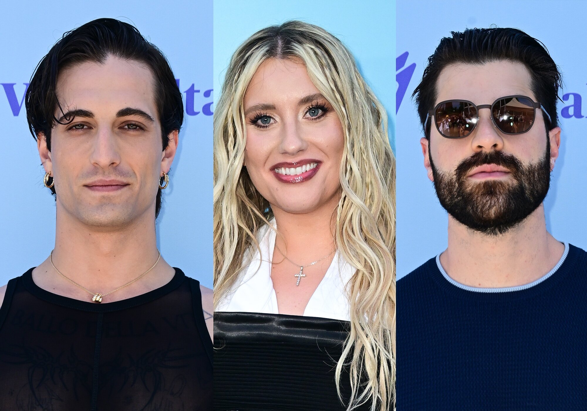 Los tres artistas cabeza de cartel, en el photocall de de Isle of MTV Malta 2025