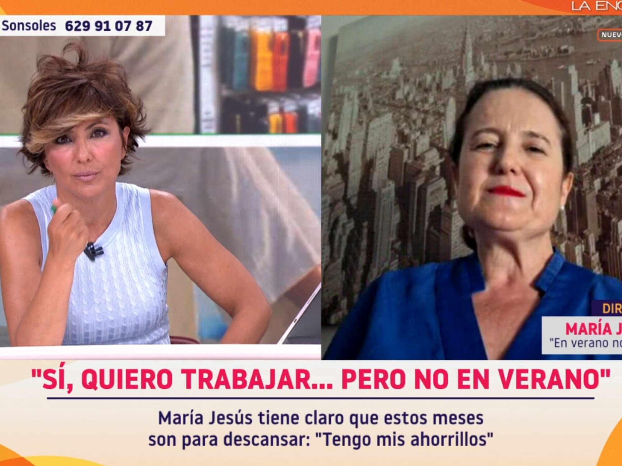 Sonsoles Ónega conectando con una testigo durante el programa del 17 de julio de 'Y ahora, Sonsoles'