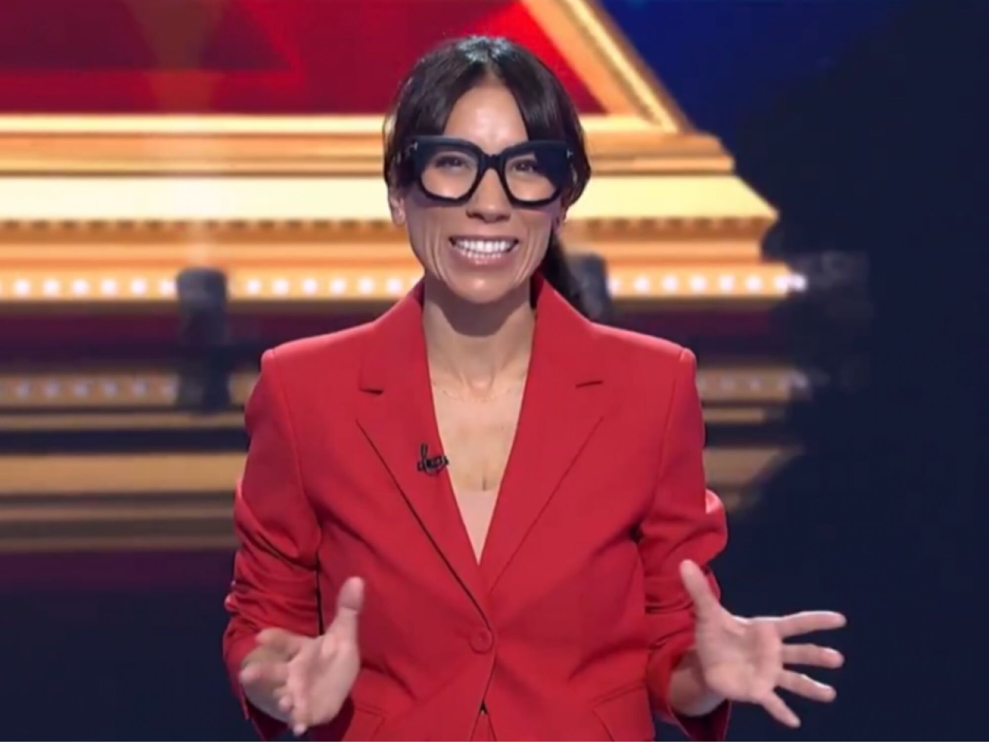 Itziar Miranda durante el primer programa de 'La pirámide'