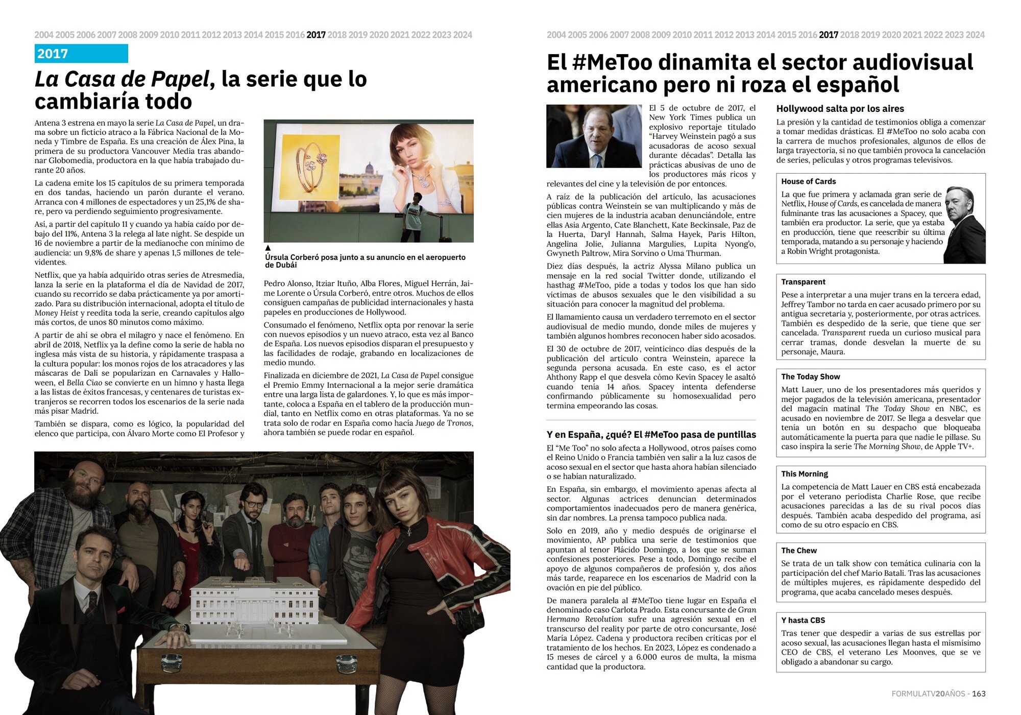 Páginas de la revista de FormulaTV 20 AÑOS, repasando el 2017</p><p>