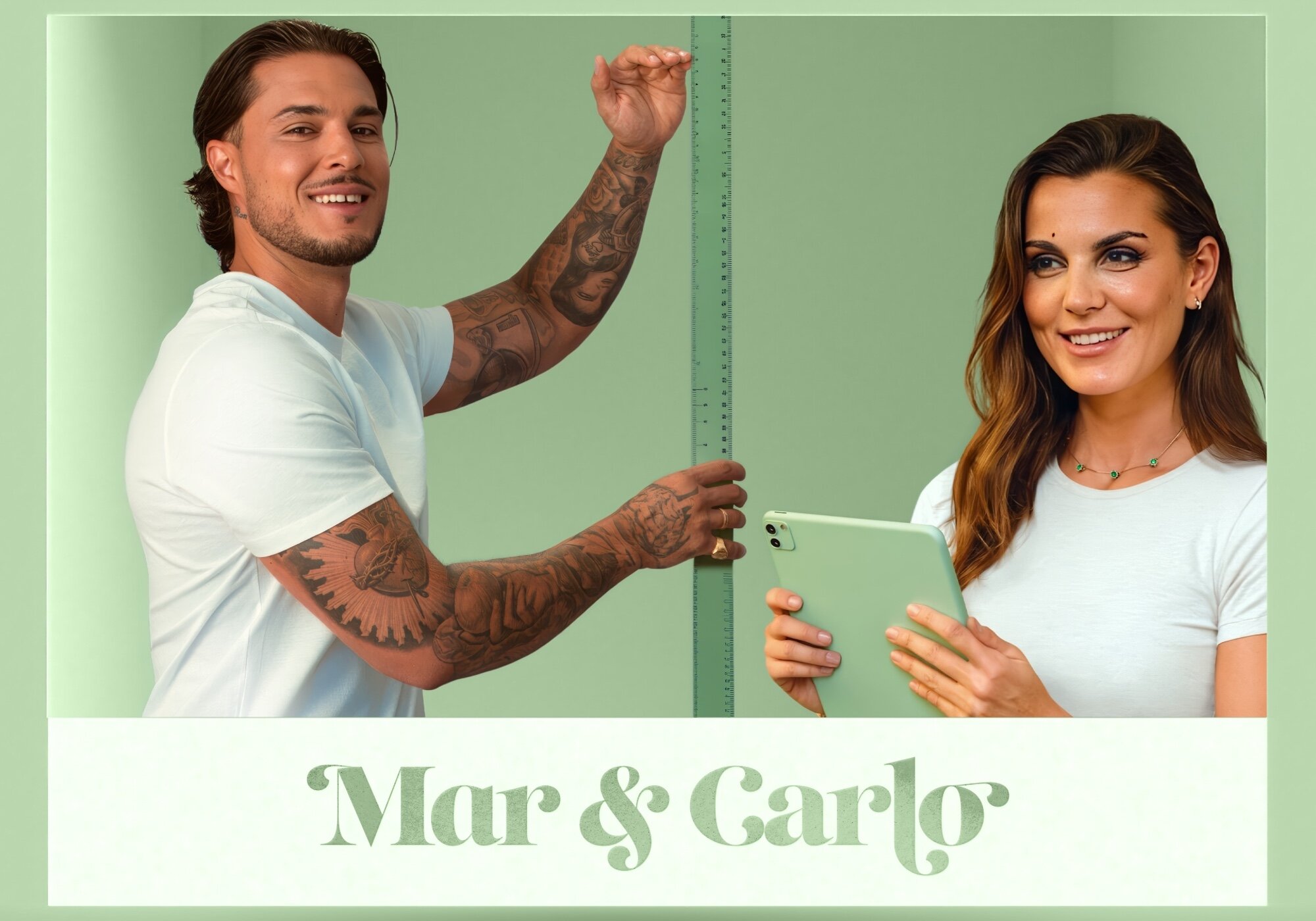 Mar Flores y Carlo Costanzia, como participantes de 'DecoMaster'