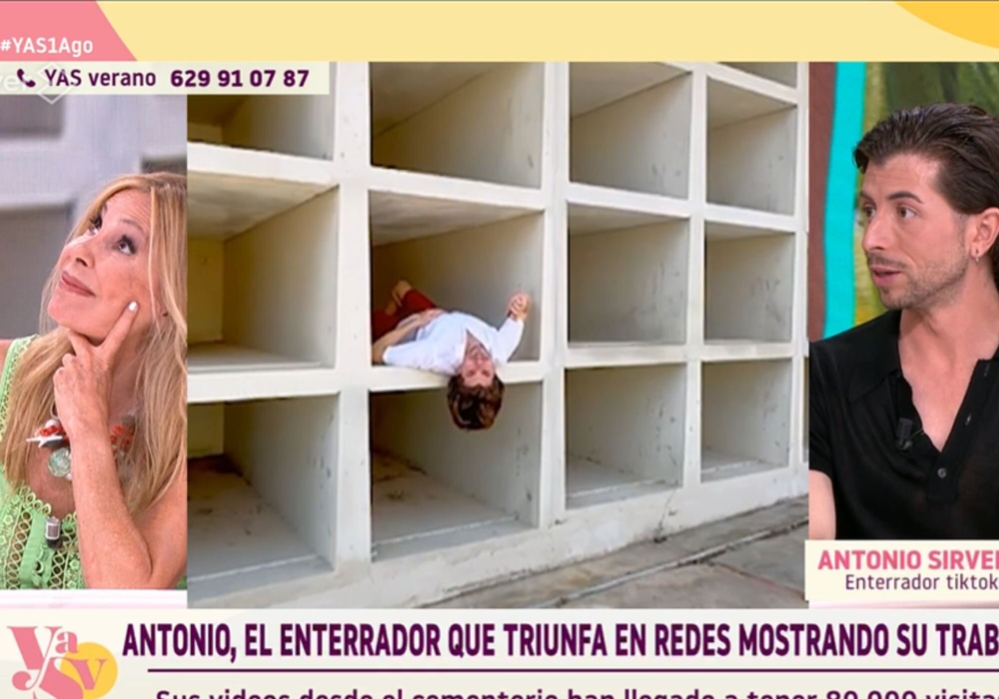 Ana Obregón intentó abandonar el plató de 'YAS verano' por su incomodidad ante los vídeos de un invitado