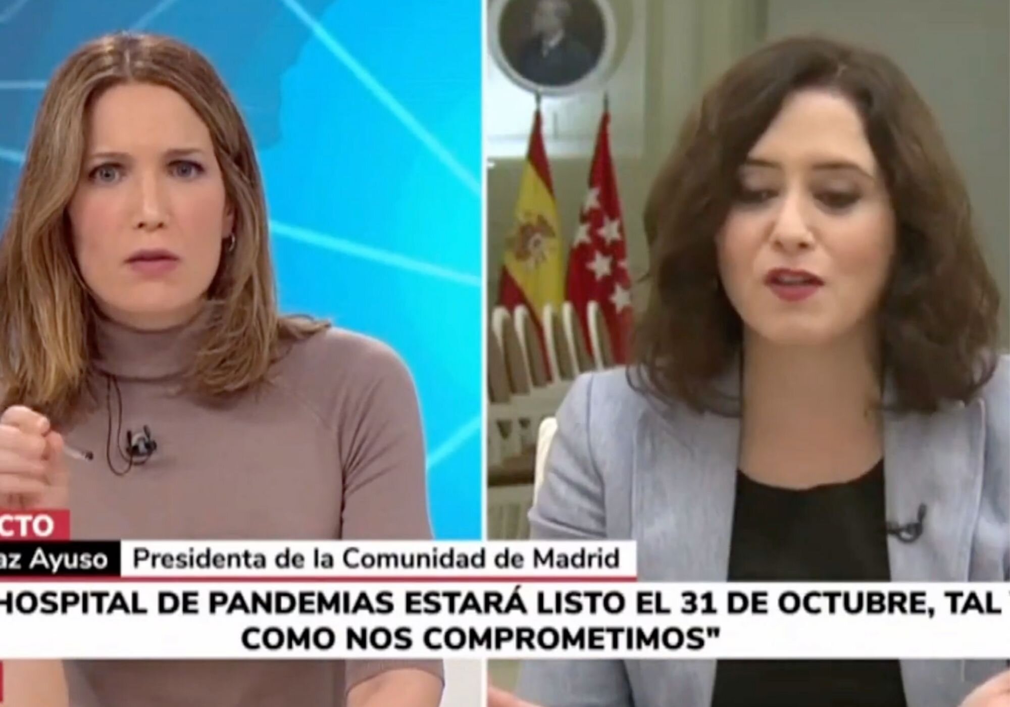 Silvia Intxaurrondo vivió un momento tenso con Isabel Díaz Ayuso en Telemadrid que se convirtió en una de sus entrevistas más famosas
