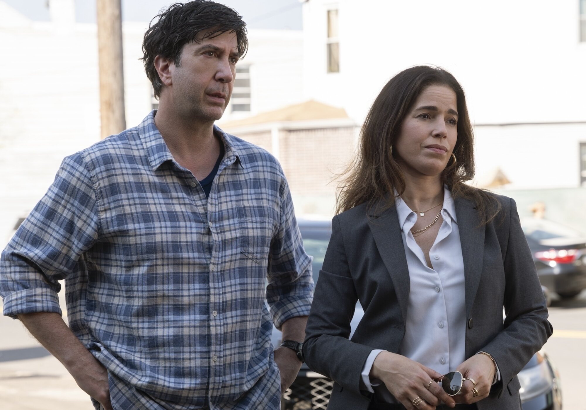 David Schwimmer y Ana Ortiz en 'Pesadillas: La desaparición'