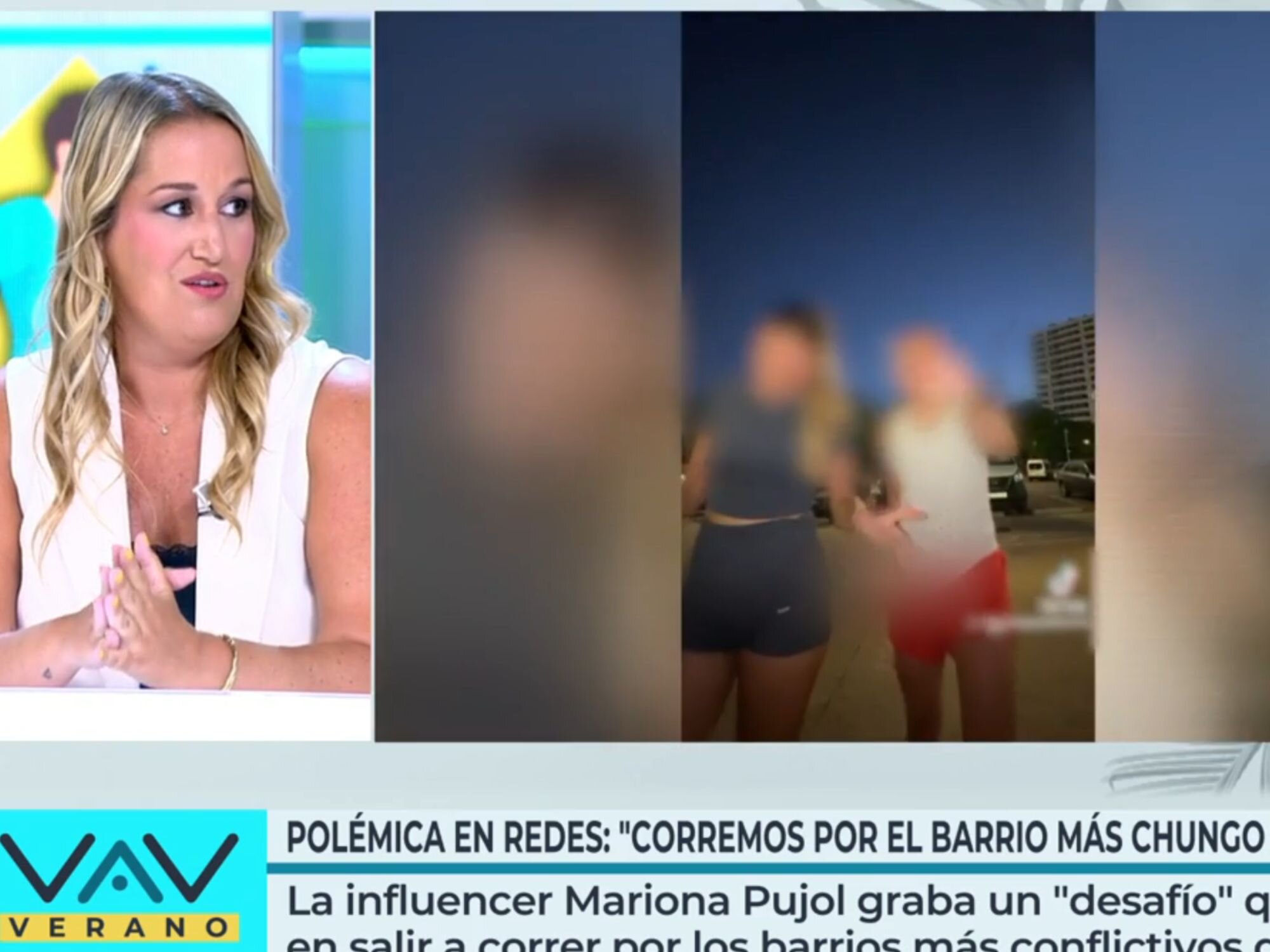 Una colaboradora de 'Vamos a ver' comentando el vídeo viral