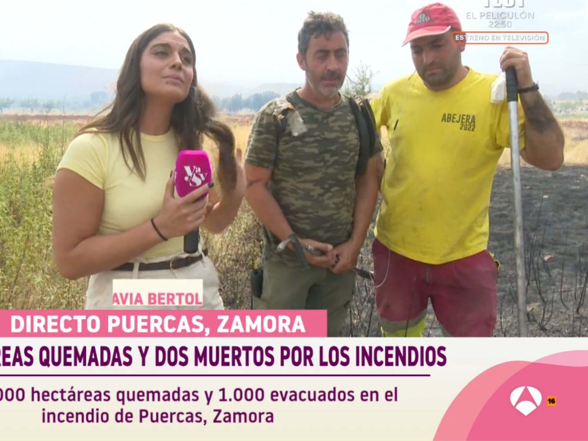 Una reportera de &#39;YAS verano&#39; que tuvo que huir de las llamas