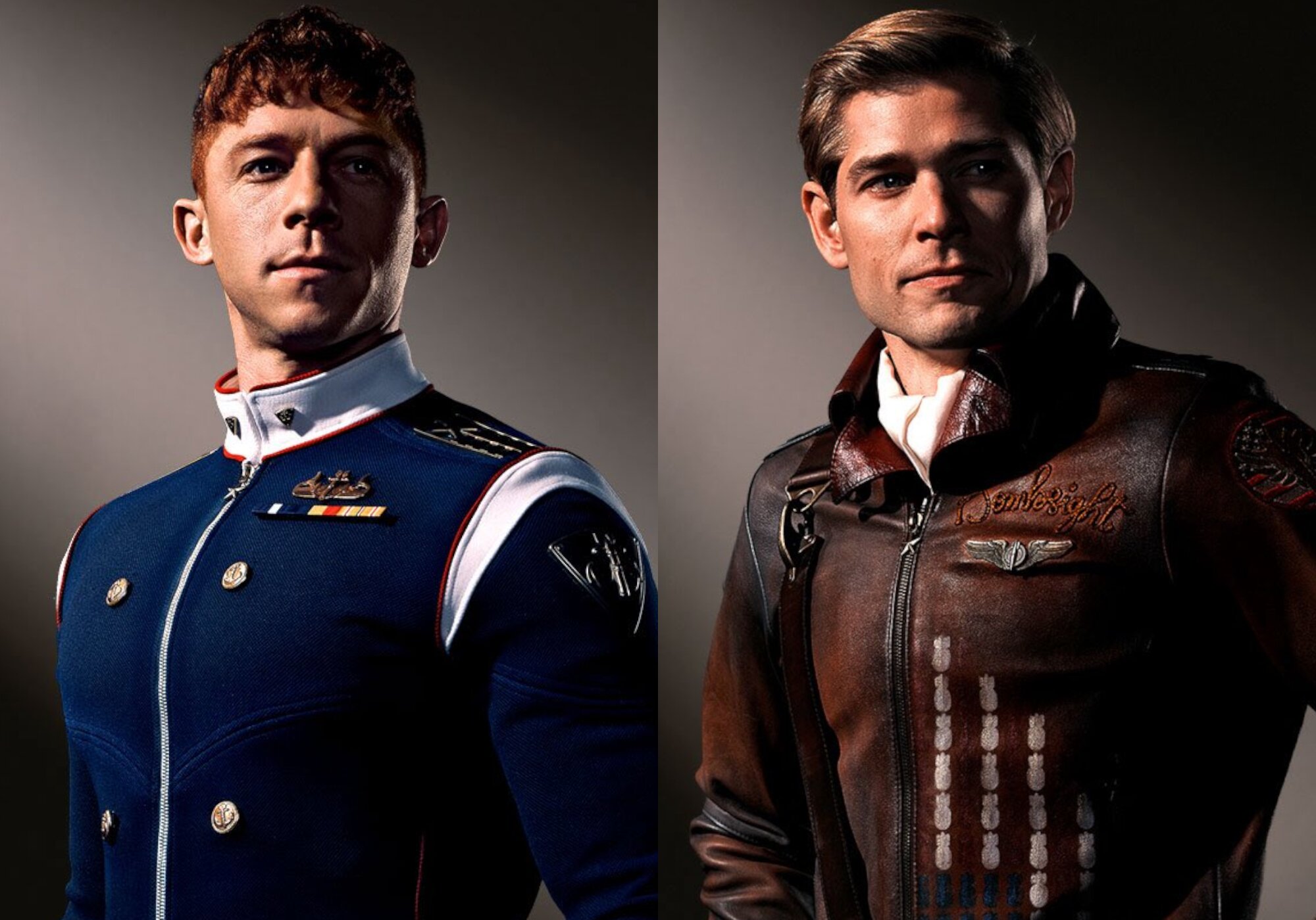 Will Hochman y Mason Dye como Torpedo y Bombsight en 'Vought Rising'