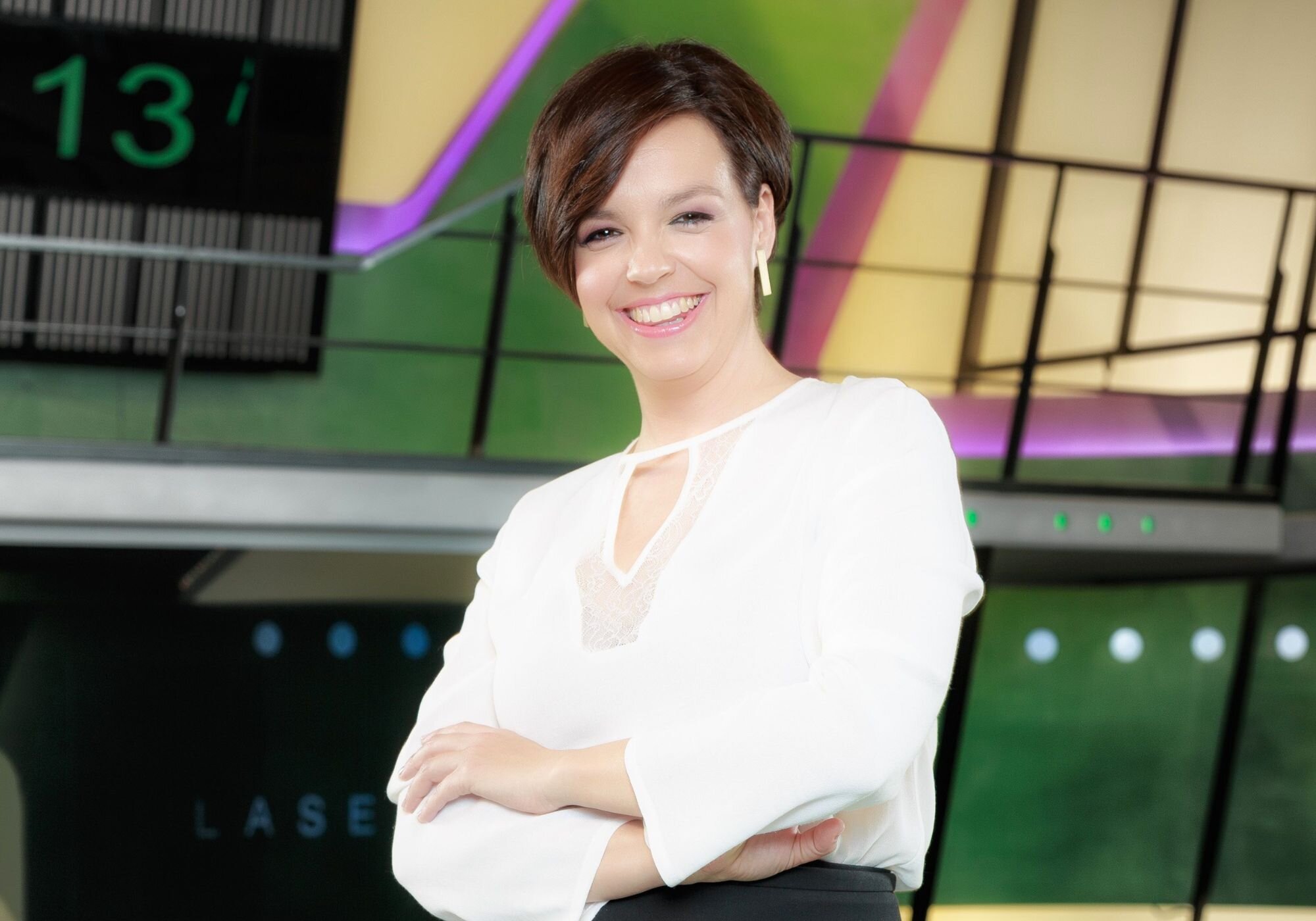 Cristina Villanueva, en el plató de 'laSexta noticias'
