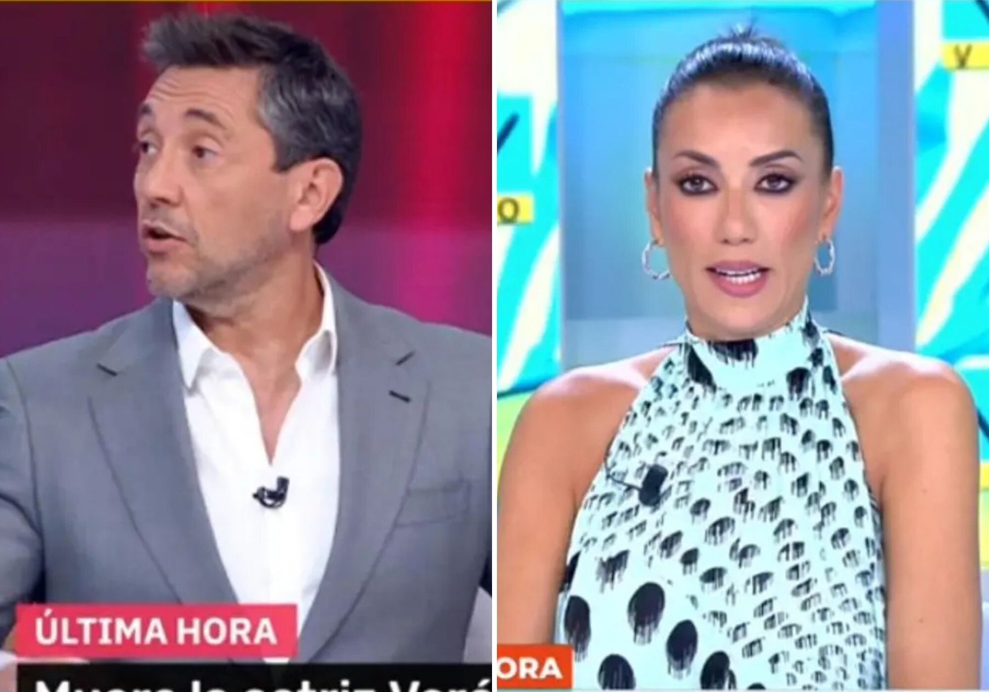 Javier Ruíz y Patricia Pardo también tuvieron que parar sus tertulias para dar la noticia del fallecimiento de la actriz de 42 años Verónica Echegui