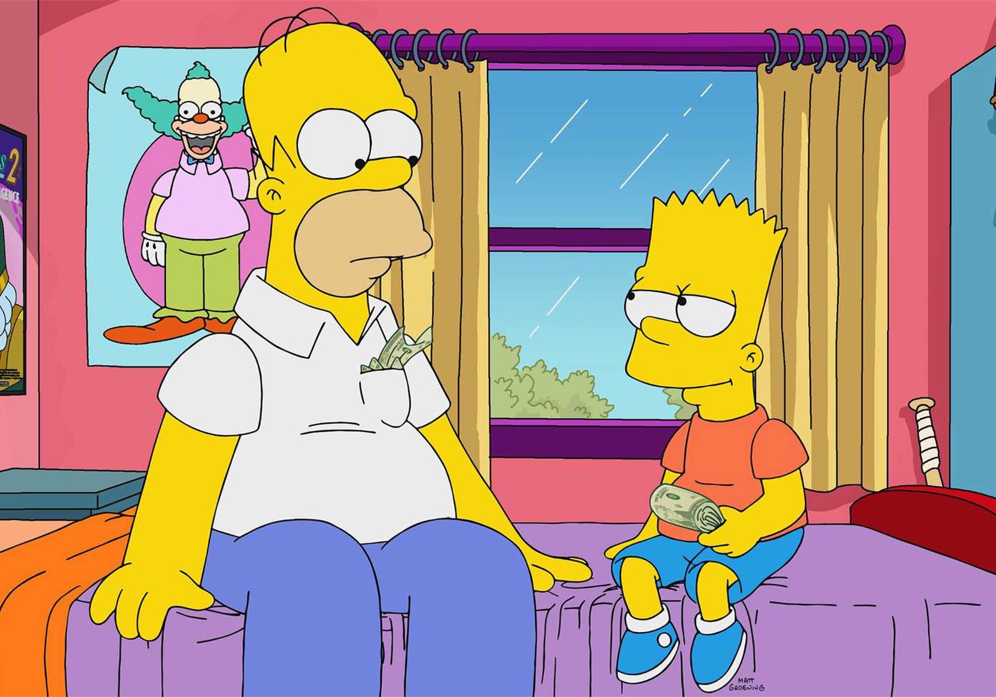 Homer y Bart, en 'Los Simpson'