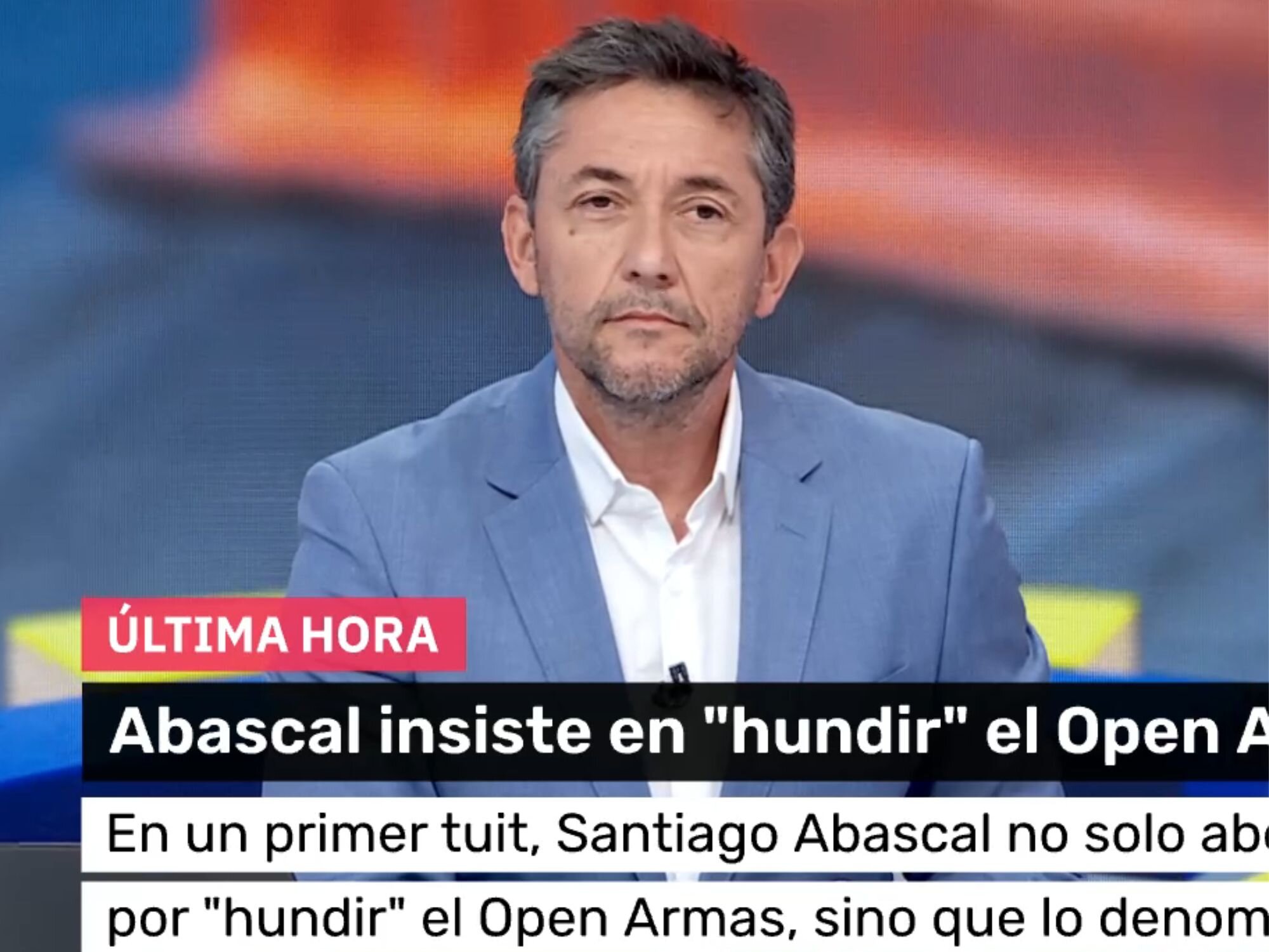 Javier Ruiz discutiendo con la portavoz nacional de Vox en 'Mañaneros 360'