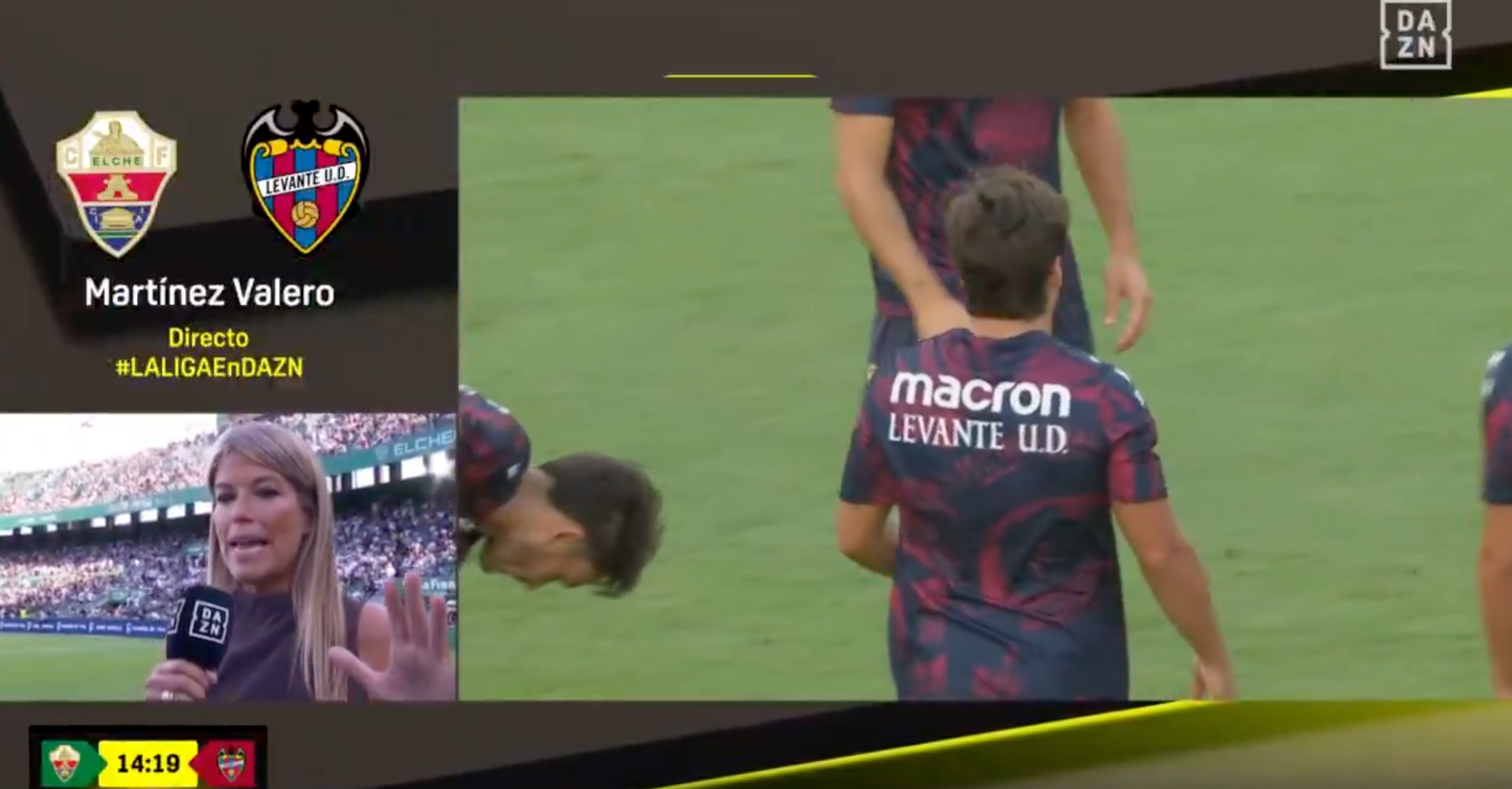 Momento de la "entrevista" a Maribel Vilaplana