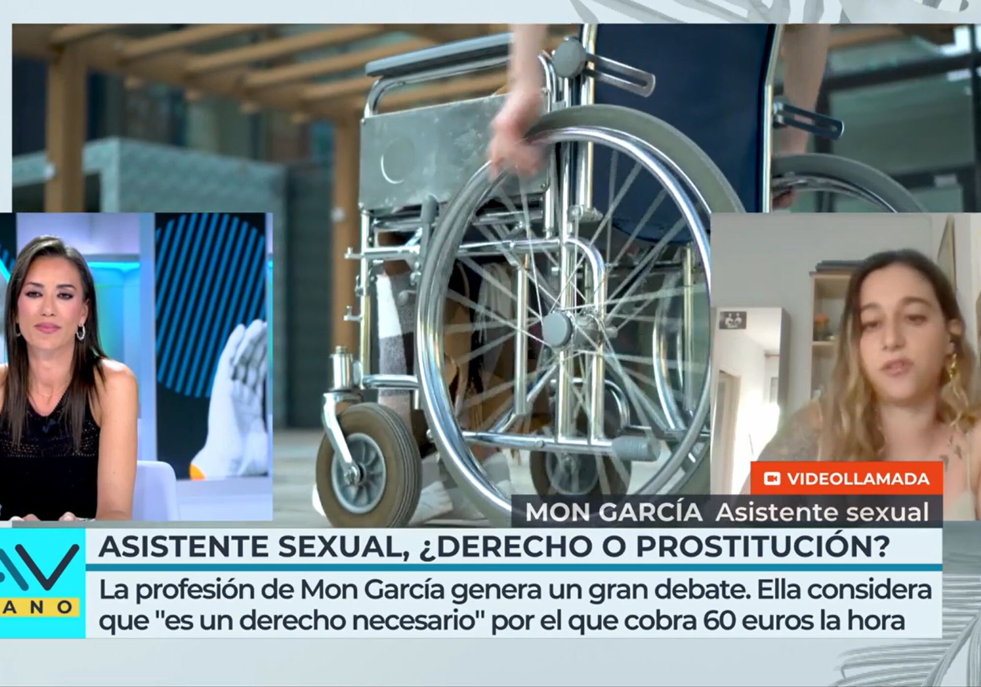 &#39;Vamos a ver trató el tema de la asistencia sexual y conectó en directo con Mon García, quien se dedica a ello