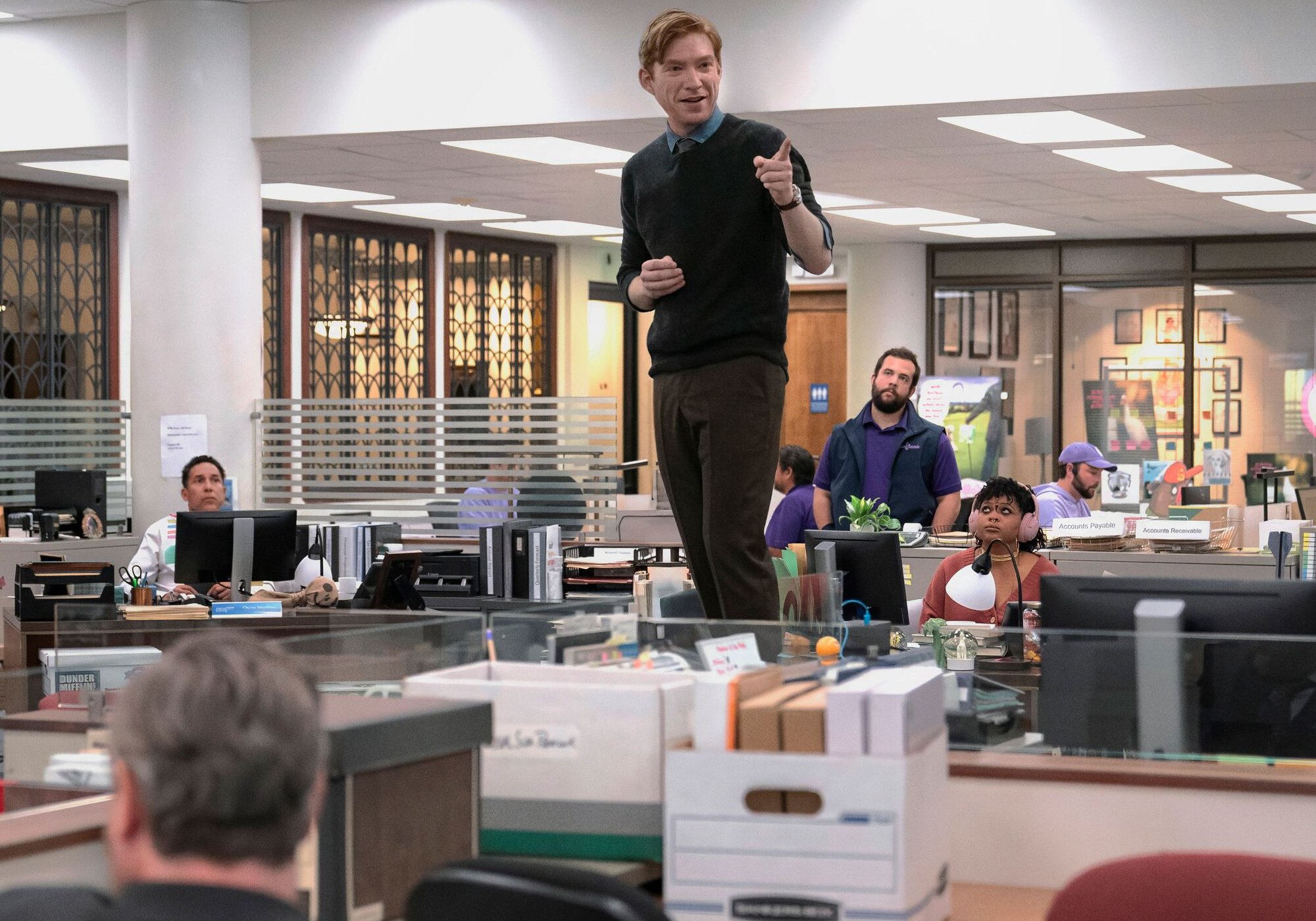 Domhnall Gleeson intenta motivar al equipo de &#39;The Paper&#39;