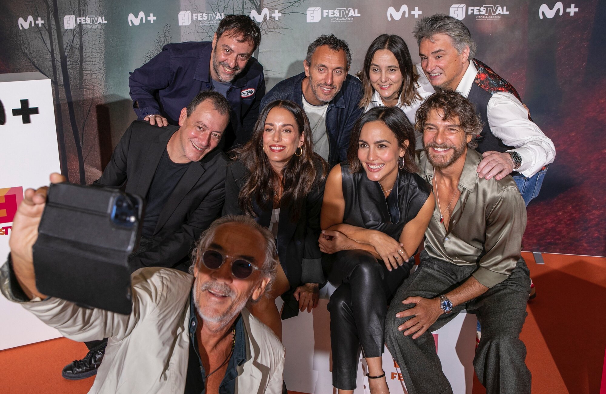 El equipo de &#39;La caza&#39;, DLO Producciones y Movistar Plus+ en la presentación del FesTVal