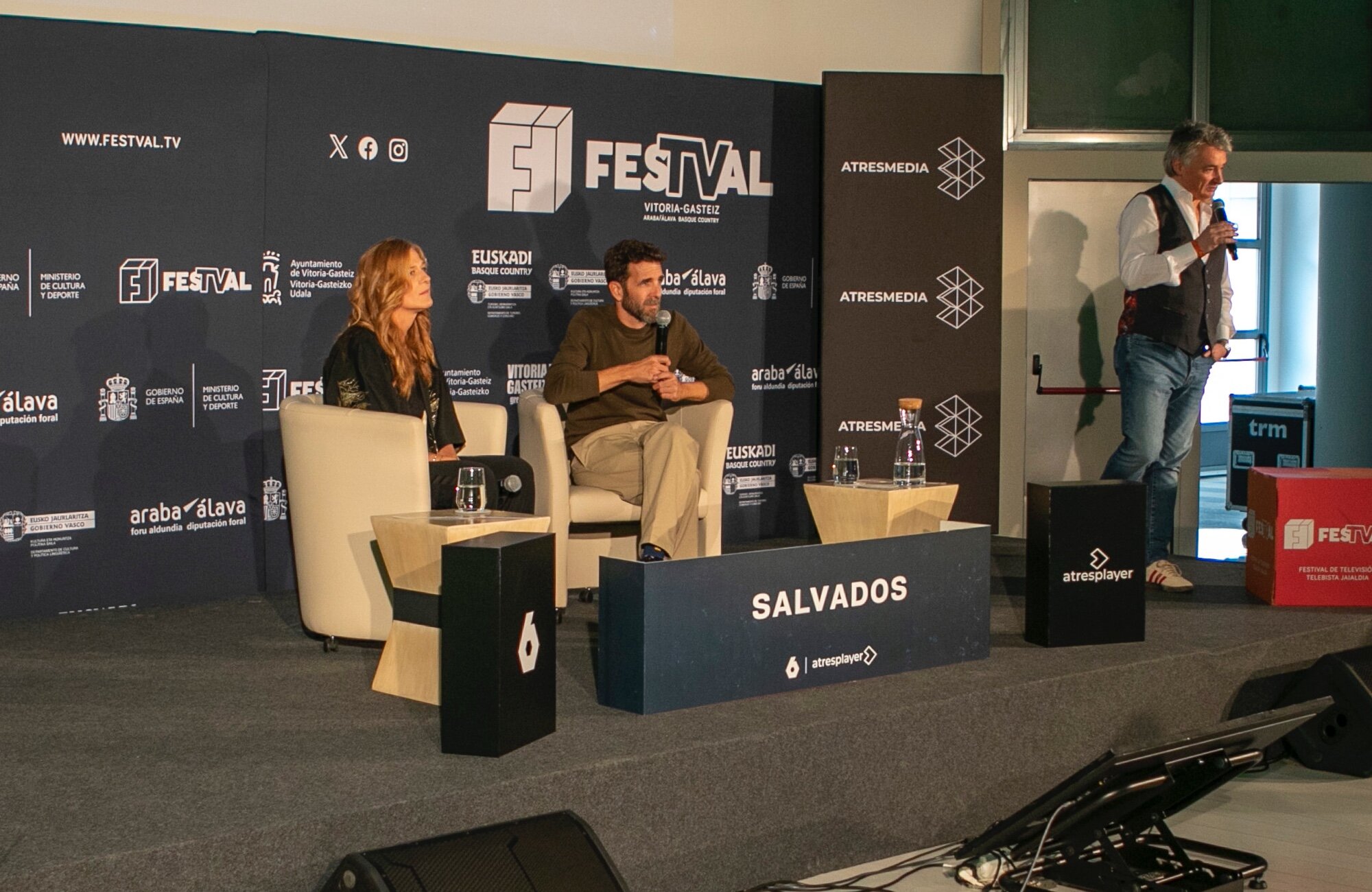 Carmen Ferreiro y Gonzo en la presentación de 'Salvados' en el FesTVal