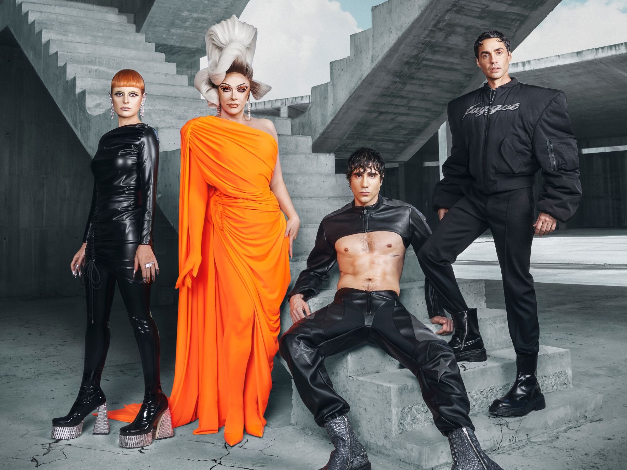 Ana Locking, Supremme de Luxe, Javier Calvo y Javier Ambrossi, en el póster de &#39;Drag Race España 5&#39;