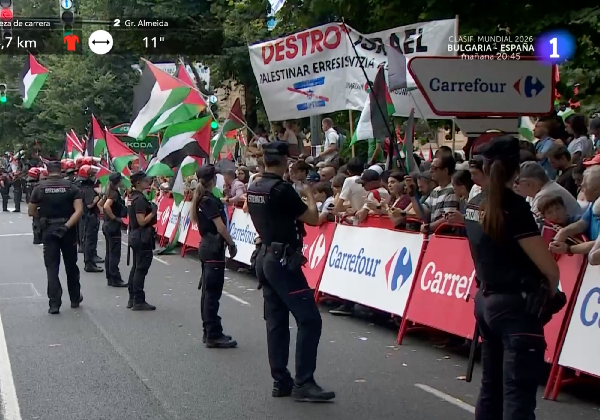 La protestas a favor de Palestina han conseguido parar etapas de &#39;La Vuelta&#39; e incluso que se cancelen