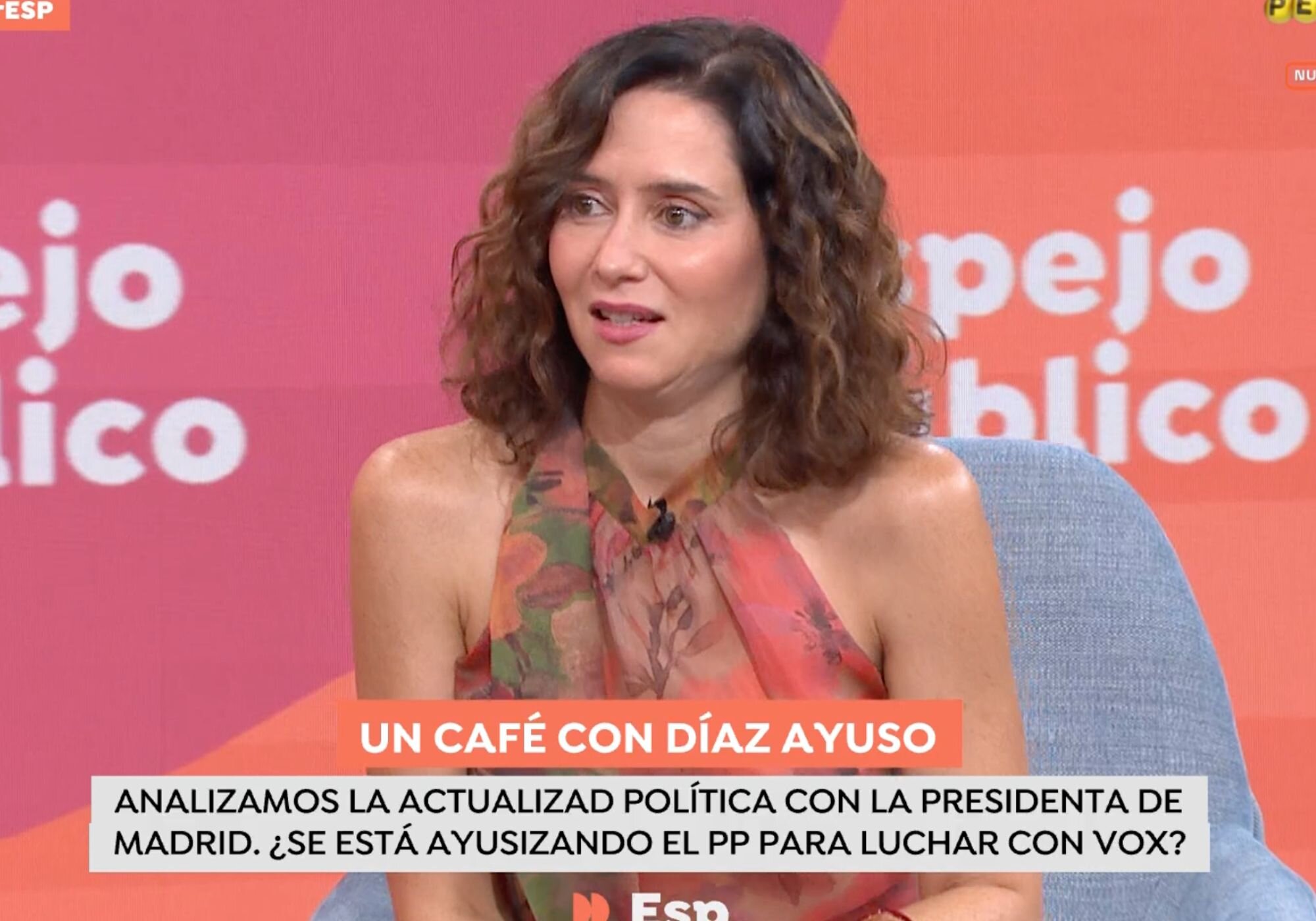 Ayuso dijo en 'Espejo público' que RTVE debería hacer un canal 24 horas de ella