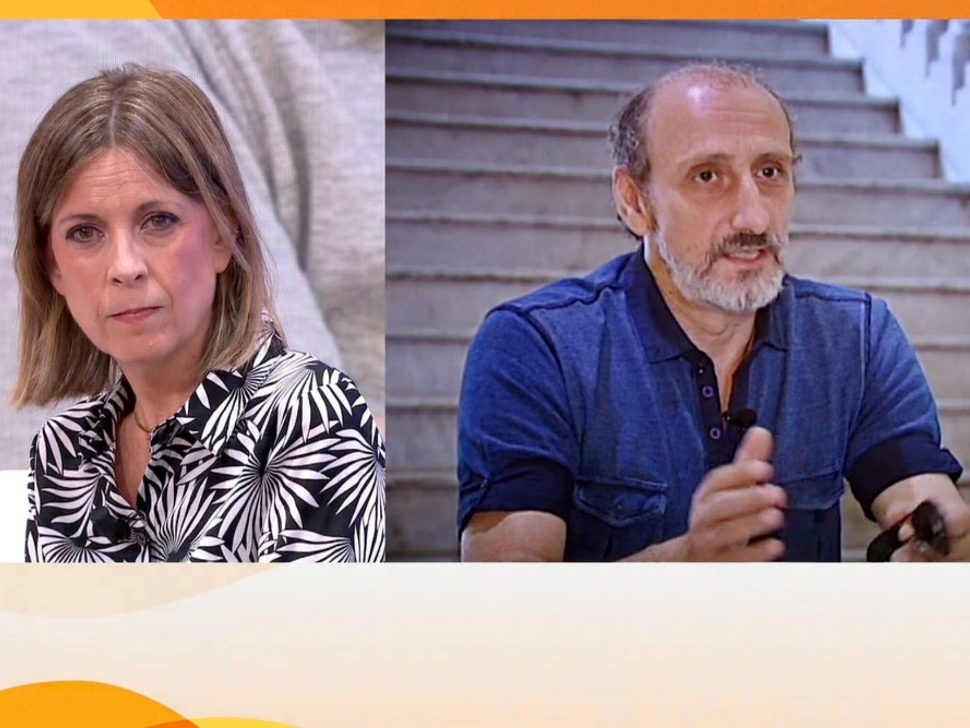 Irene Gil viendo imágenes de su padre en 'Y ahora, Sonsoles'