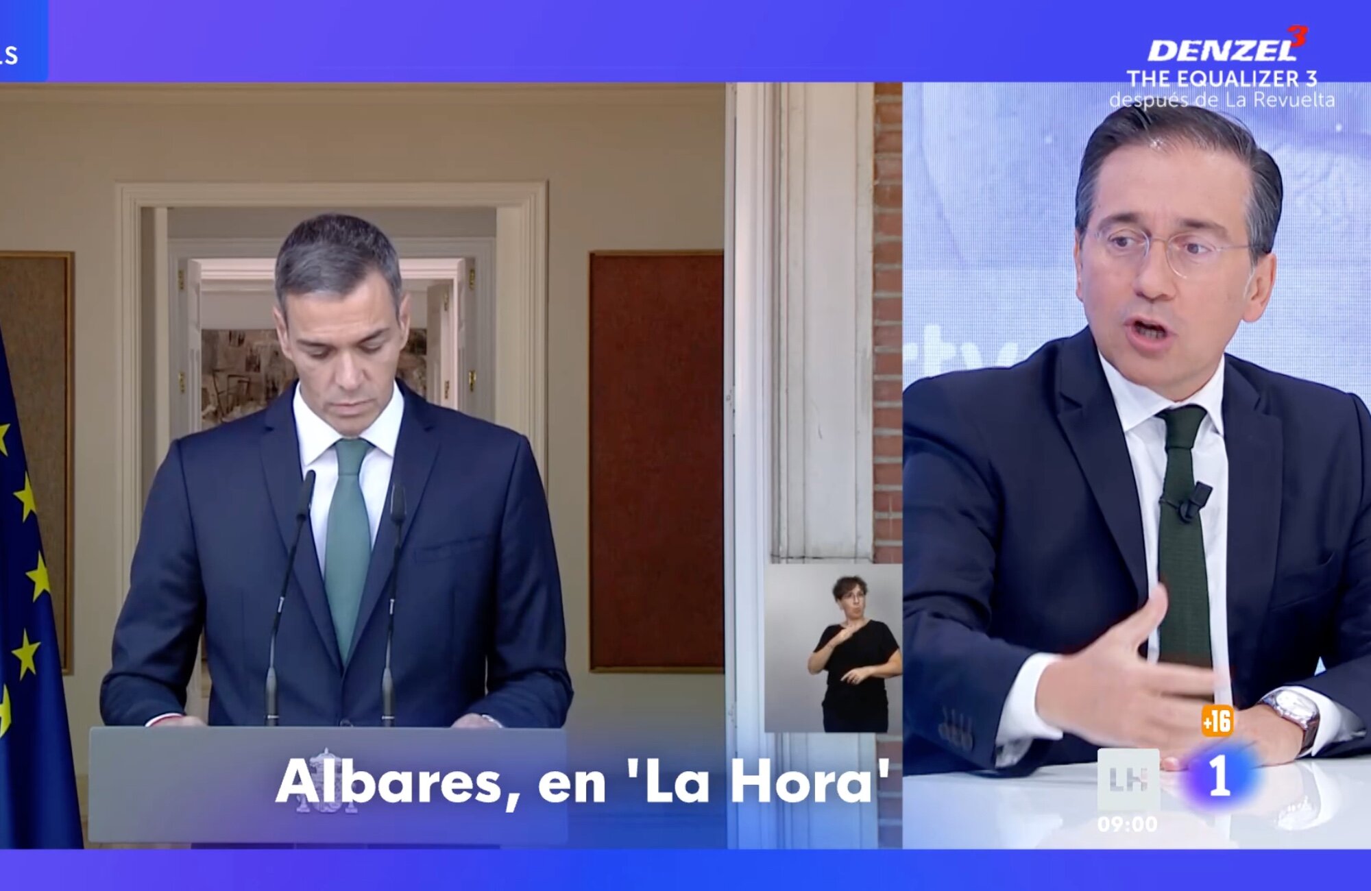 &#39;La hora de La 1&#39; (16,7%) se eleva al 19,3% con la entrevista a Albares