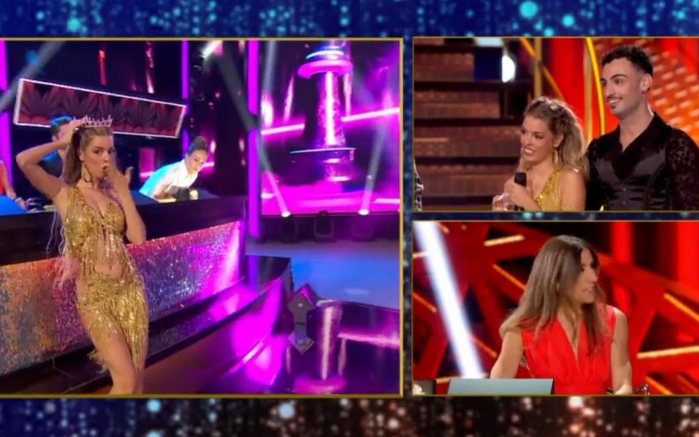 Nerea Rodríguez durante su valoración en su primera actuación de 'Bailando con las estrellas'