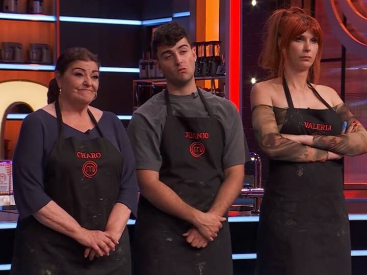 Charo, Juanjo y Valeria en la prueba de expulsión del tercer programa de 'MasterChef Celebrity 10'