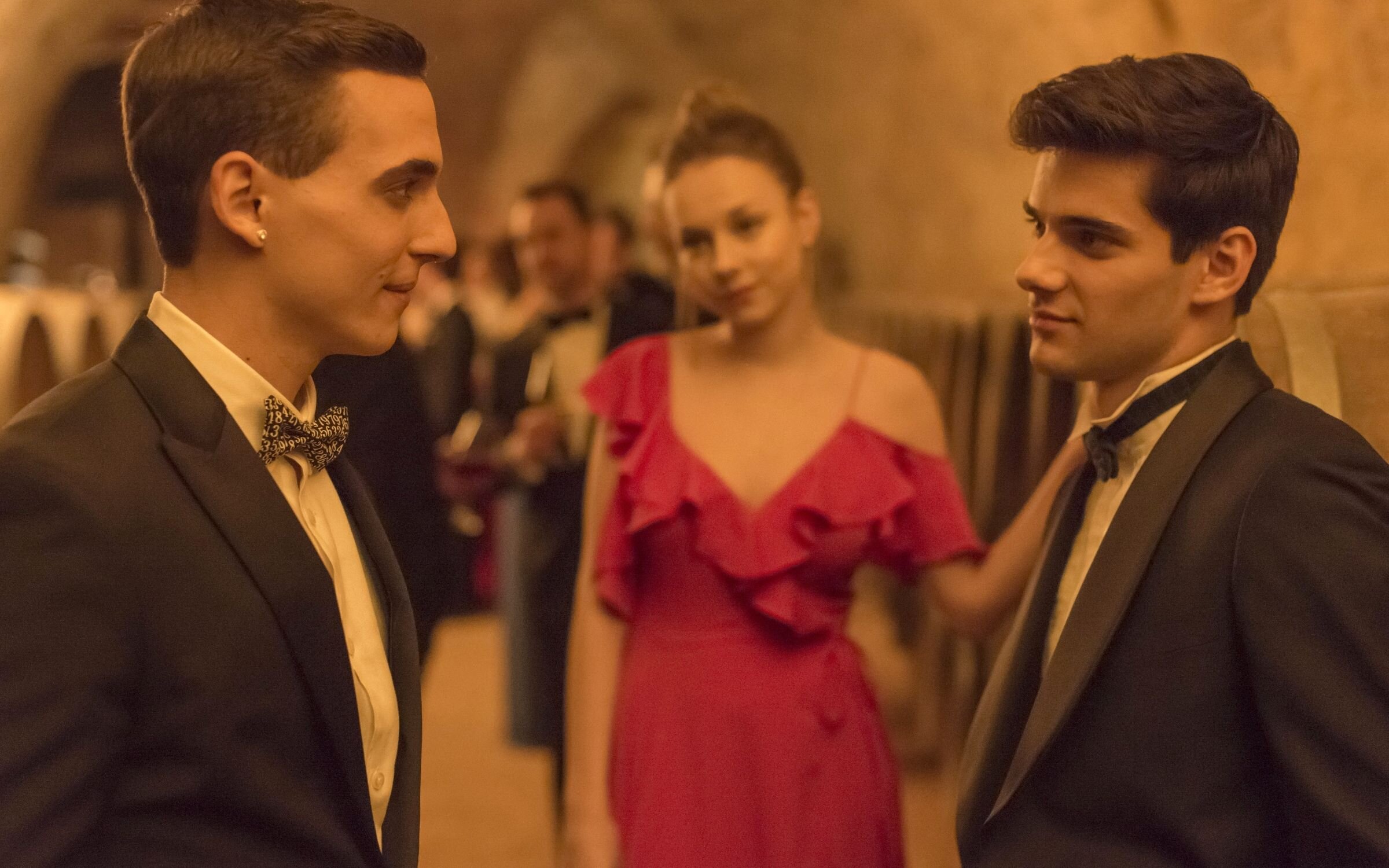 Christian, Carla y Polo en una escena de la primera temporada de &#39;Élite&#39;