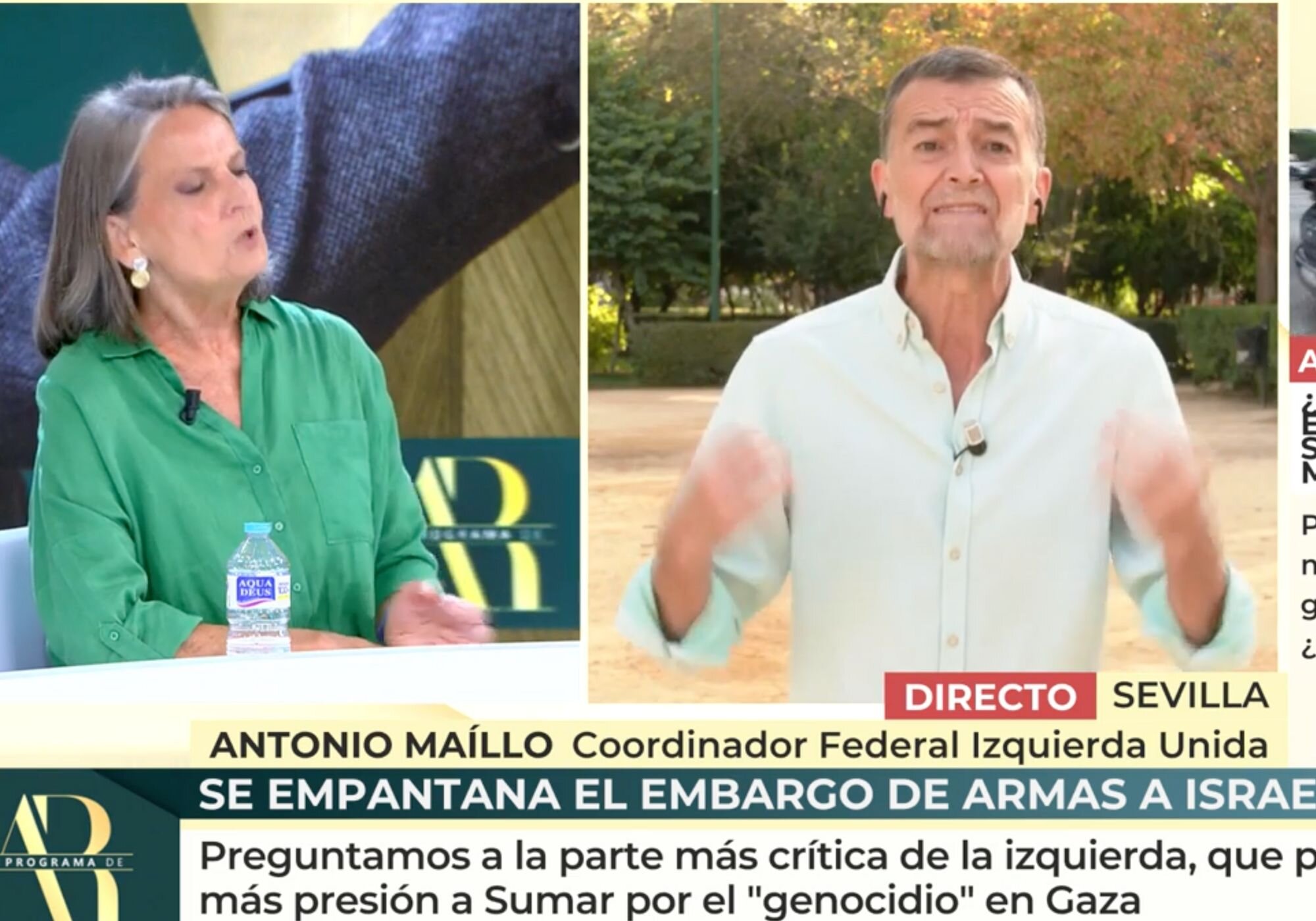 Antonio Maíllo acusó a Isabel San Sebastián de haber defendido las acciones de Israel en Gaza en &#39;El programa de Ana Rosa&#39;