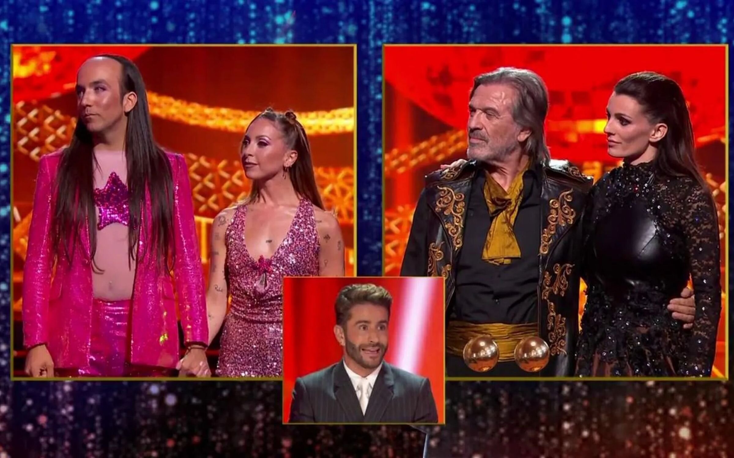 Aless Gibaja, Marta Blanco, Pepe Navarro y Paula Lastra en la primera expulsión de &#39;Bailando con las estrellas&#39;