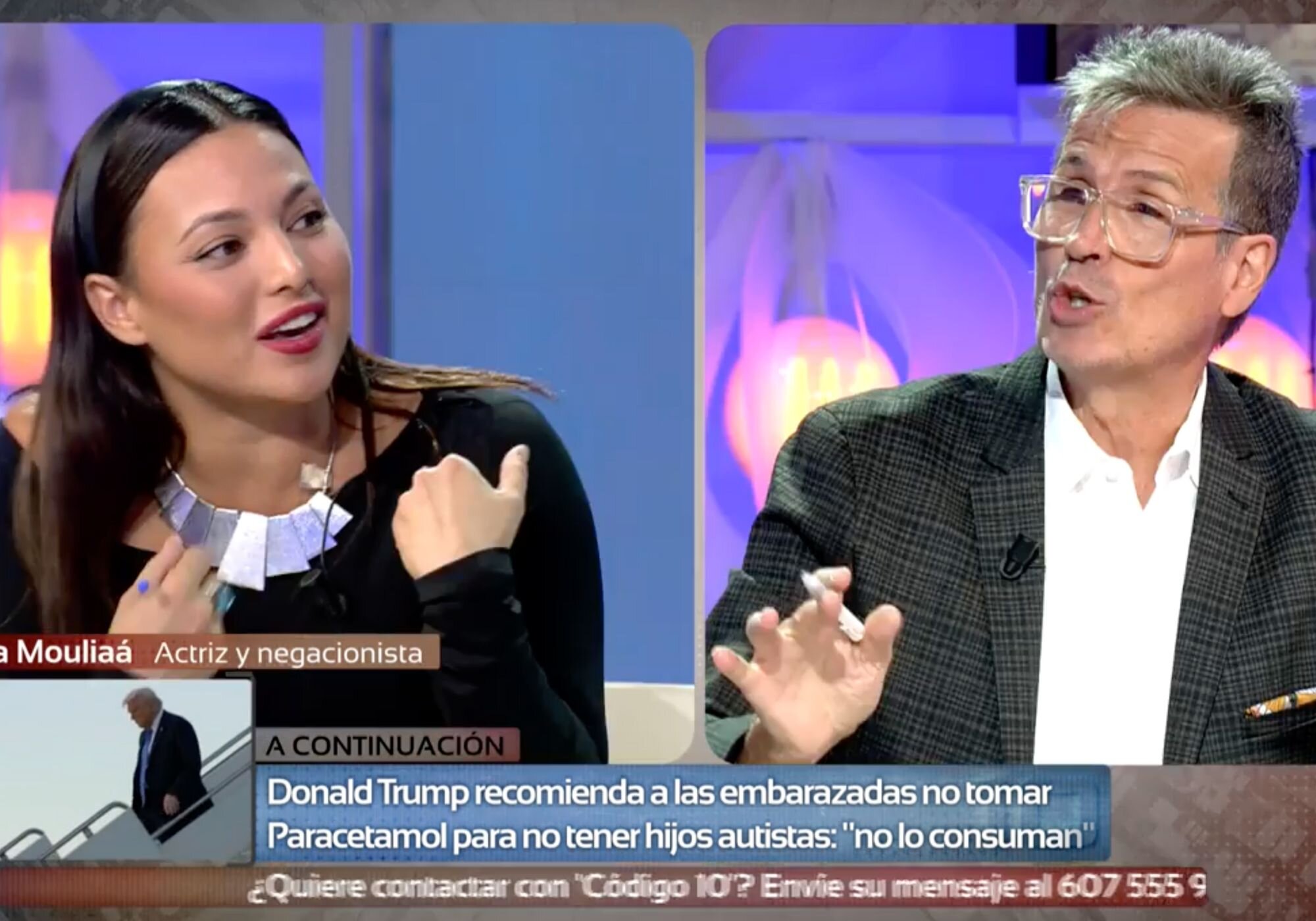 Elisa Mouliaá fue a 'Código 10' para defender una teoría conspiranoica