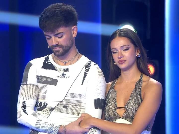 Iván Rojo y Claudia Arenas antes de la expulsión del vallisoletano en la gala 2 de &#39;OT 2025&#39;