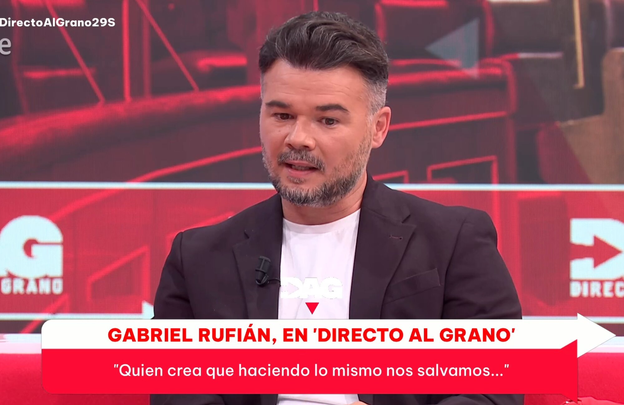&#39;Directo al grano&#39; entrevista a Gabriel Rufián y firma máximo de temporada con un 12,6%