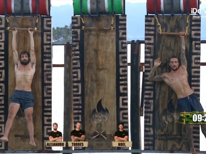 Alejandro Albalá y Rubén Torres en el juego de líder de la gala 5 de 'Supervivientes All Stars 2025'