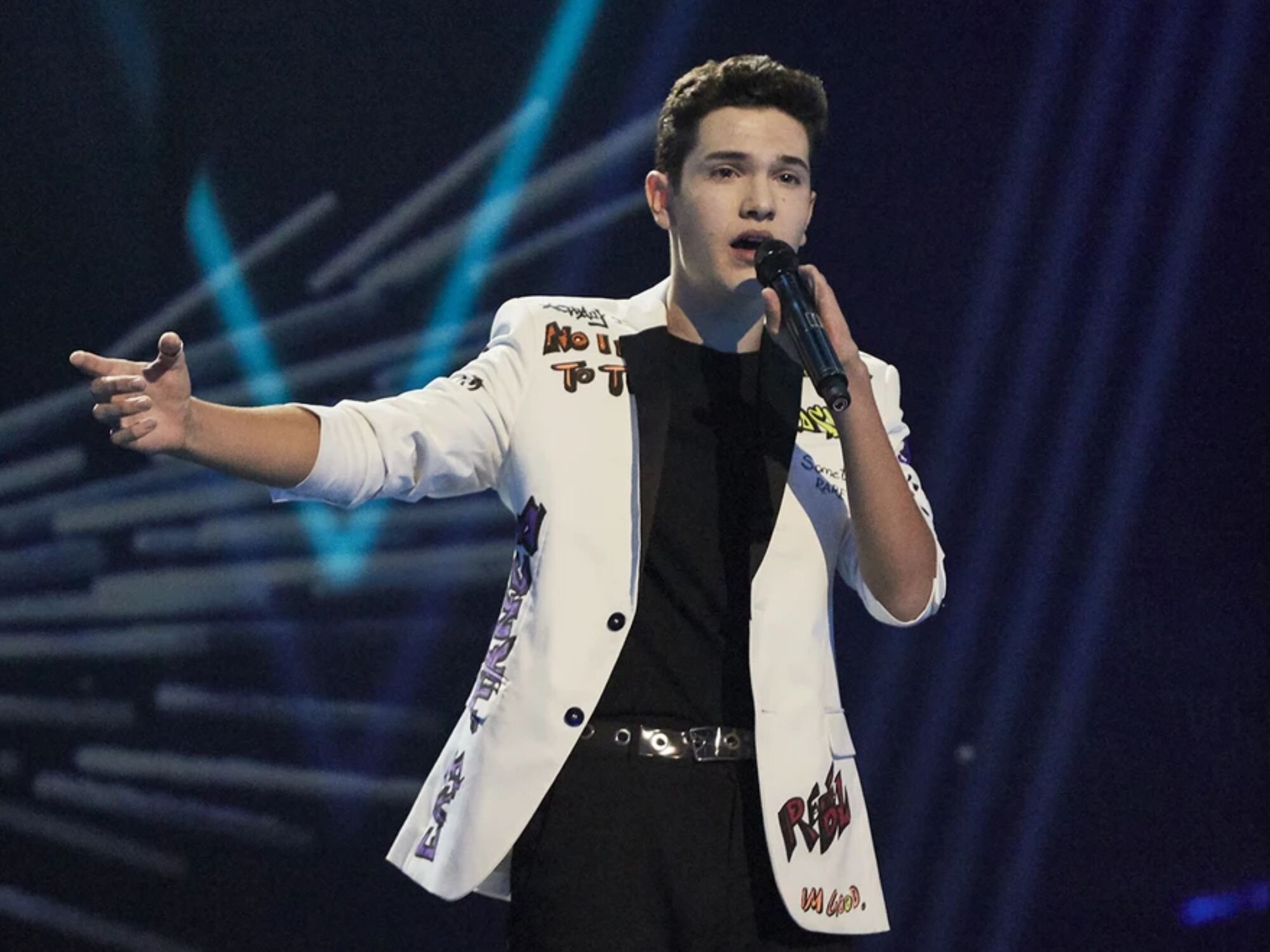 Crespo actuando en 'La Voz Kids'