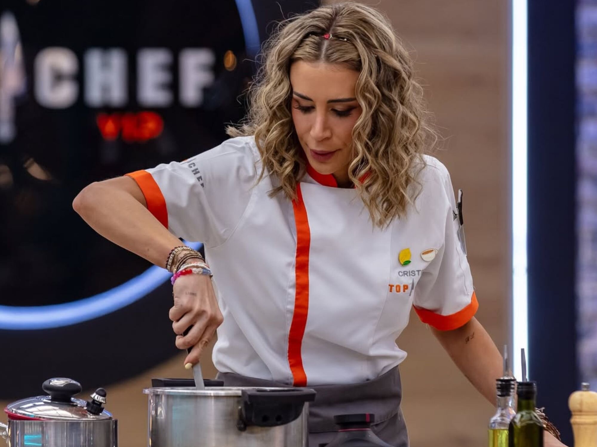 Cristina Porta cocinando en la cuarta edición de 'Top Chef VIP'