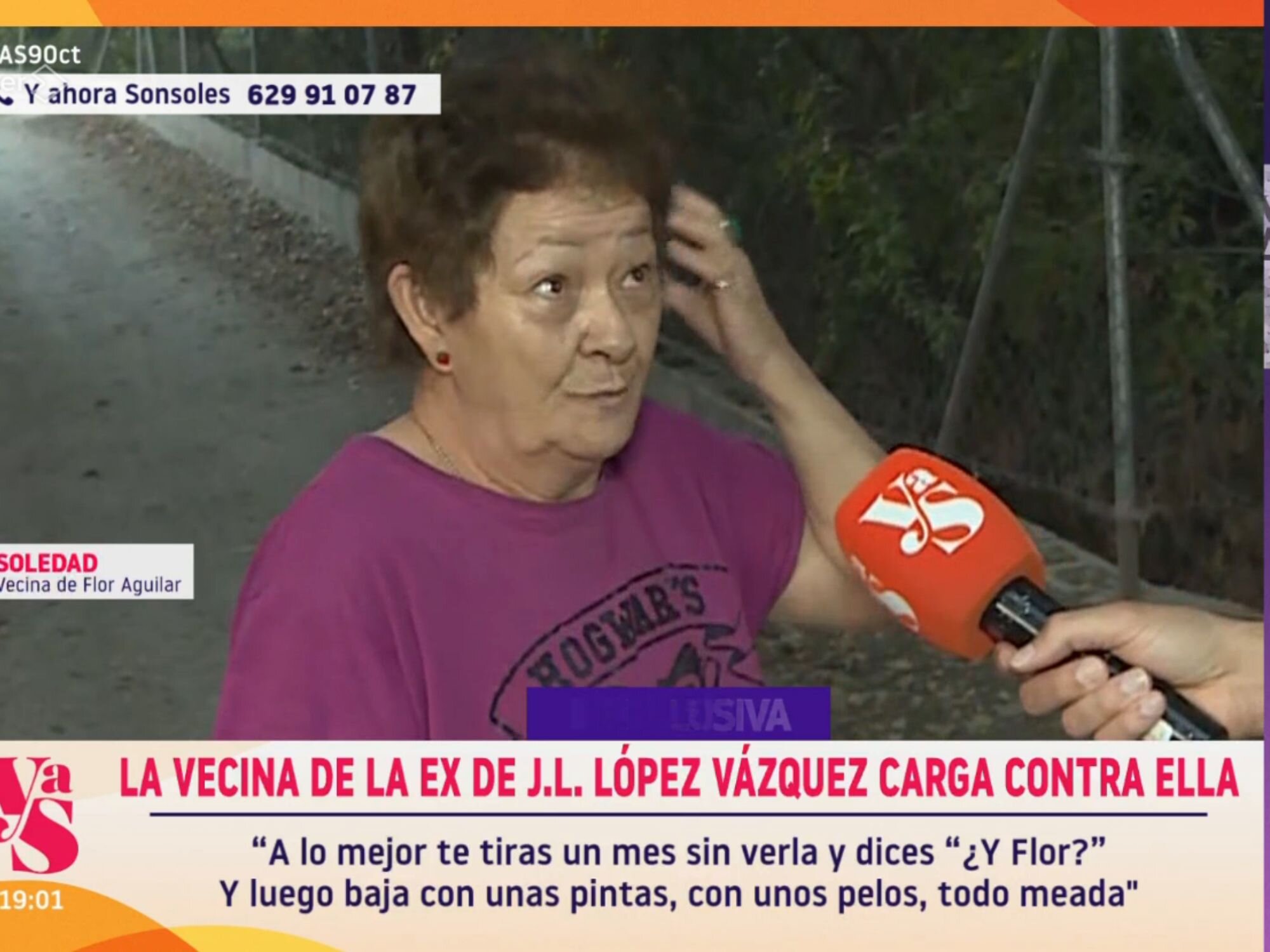 Soledad el día anterior hablando con 'Y ahora, Sonsoles'