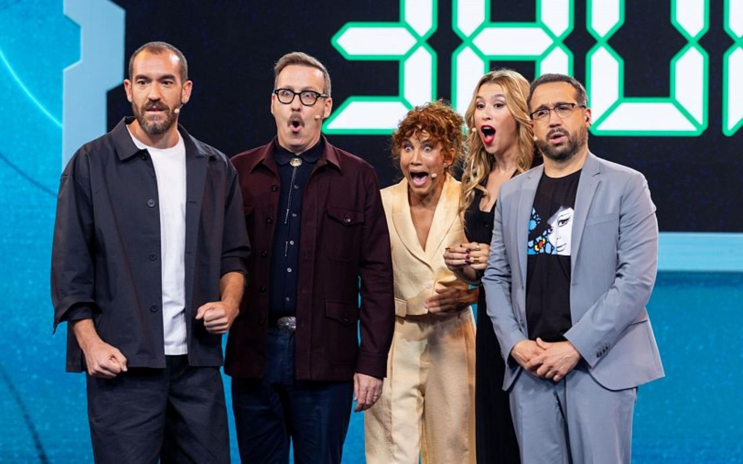 Jorge Ponce, Joaquín Reyes, Toni Acosta Eva Soriano y Aníbal Gómez en 'Cuánto, cuánto, cuánto'