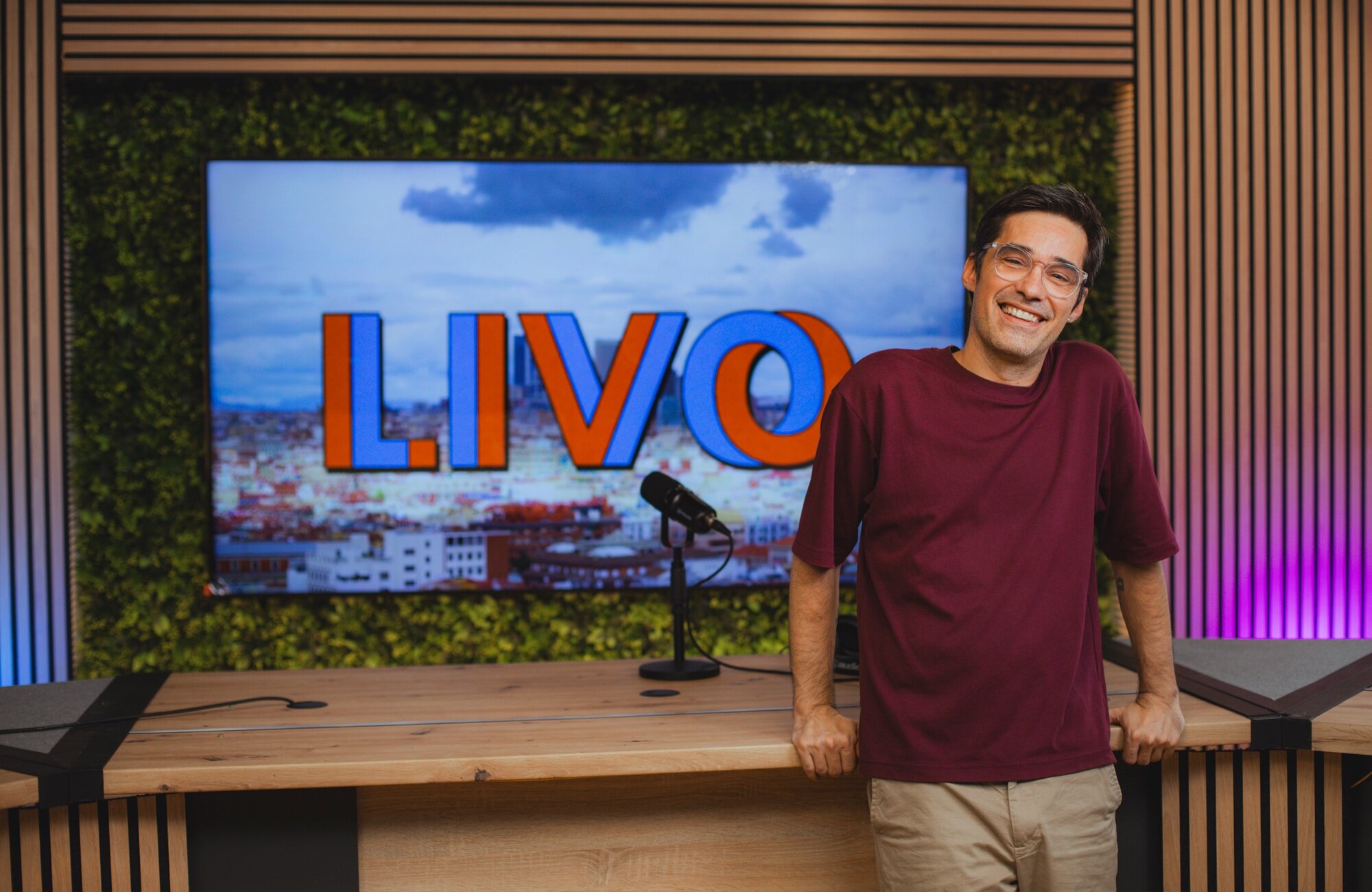 Jordi Cruz en el estudio de Livo, su canal en directo en pleno centro de Madrid