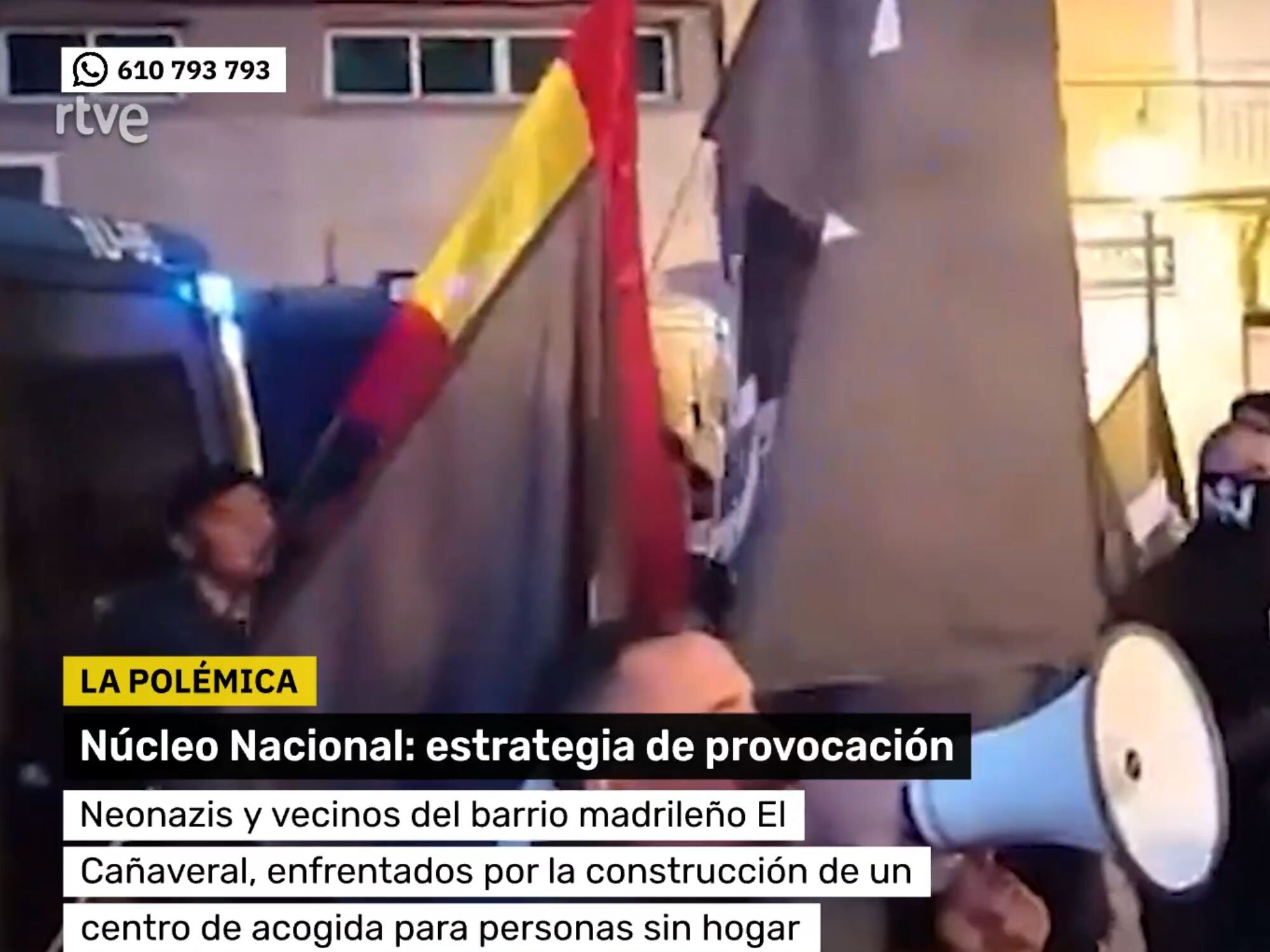 Núcleo Nacional en su manifestación en Vicálvaro