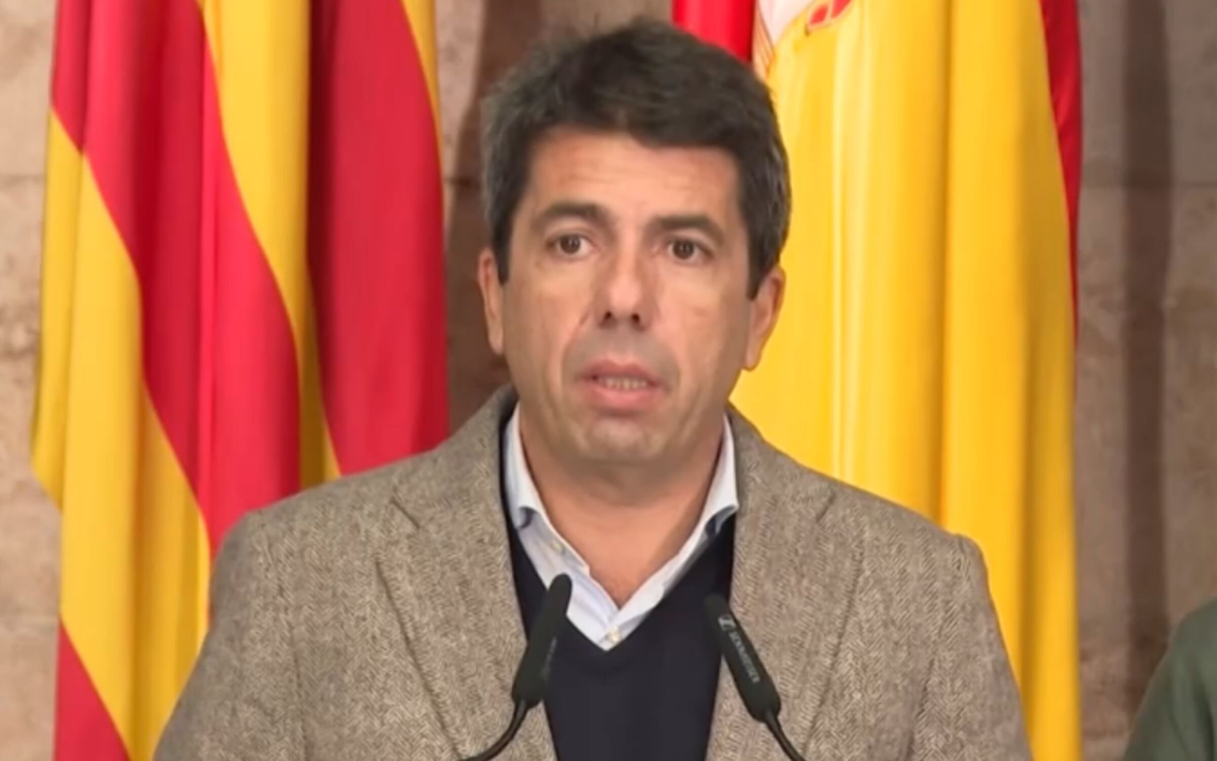 Carlos Mazón durante una comparecencia