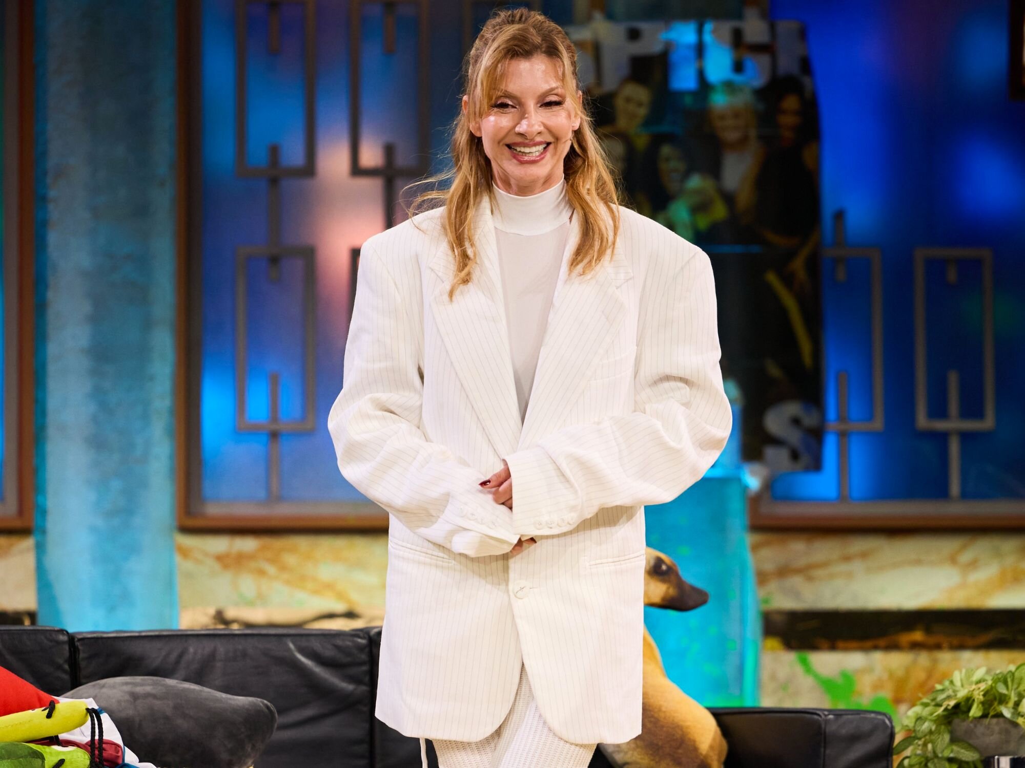 Najwa Nimri visitando 'La revuelta'