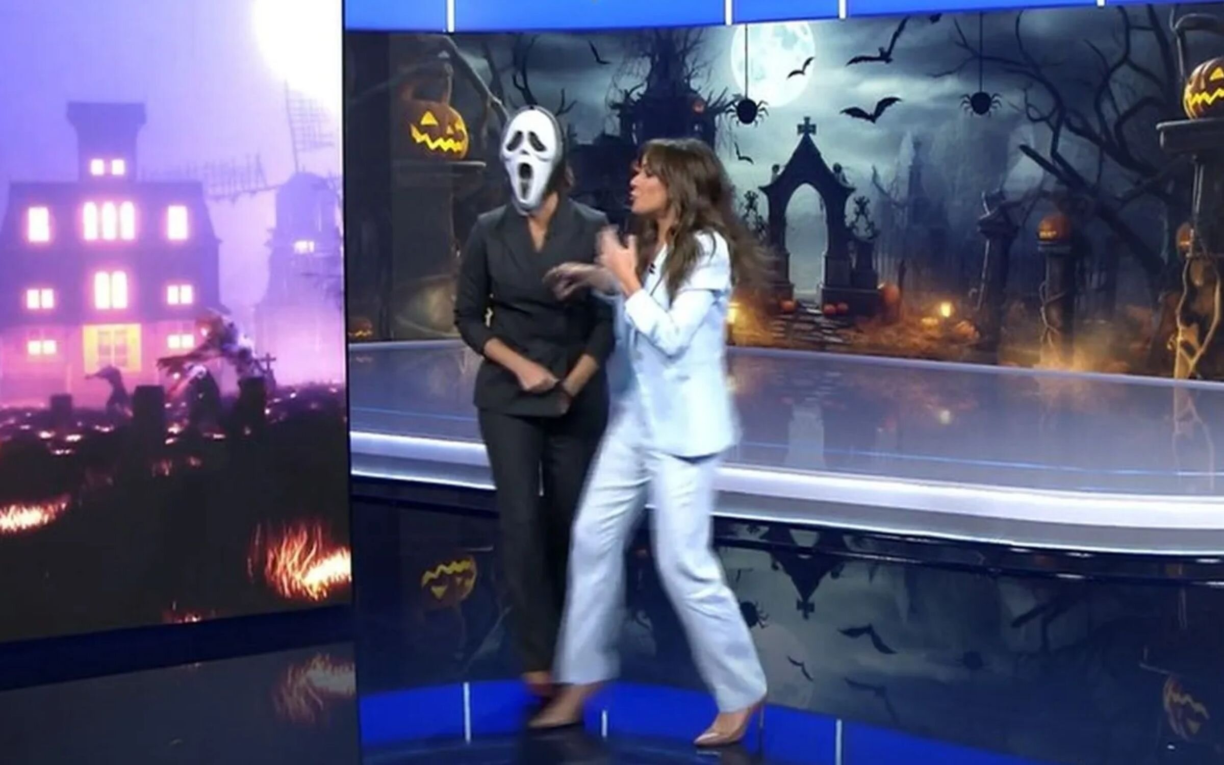 El momento del susto de María Casado a Carmen Corazzini en 'Informativos Telecinco'