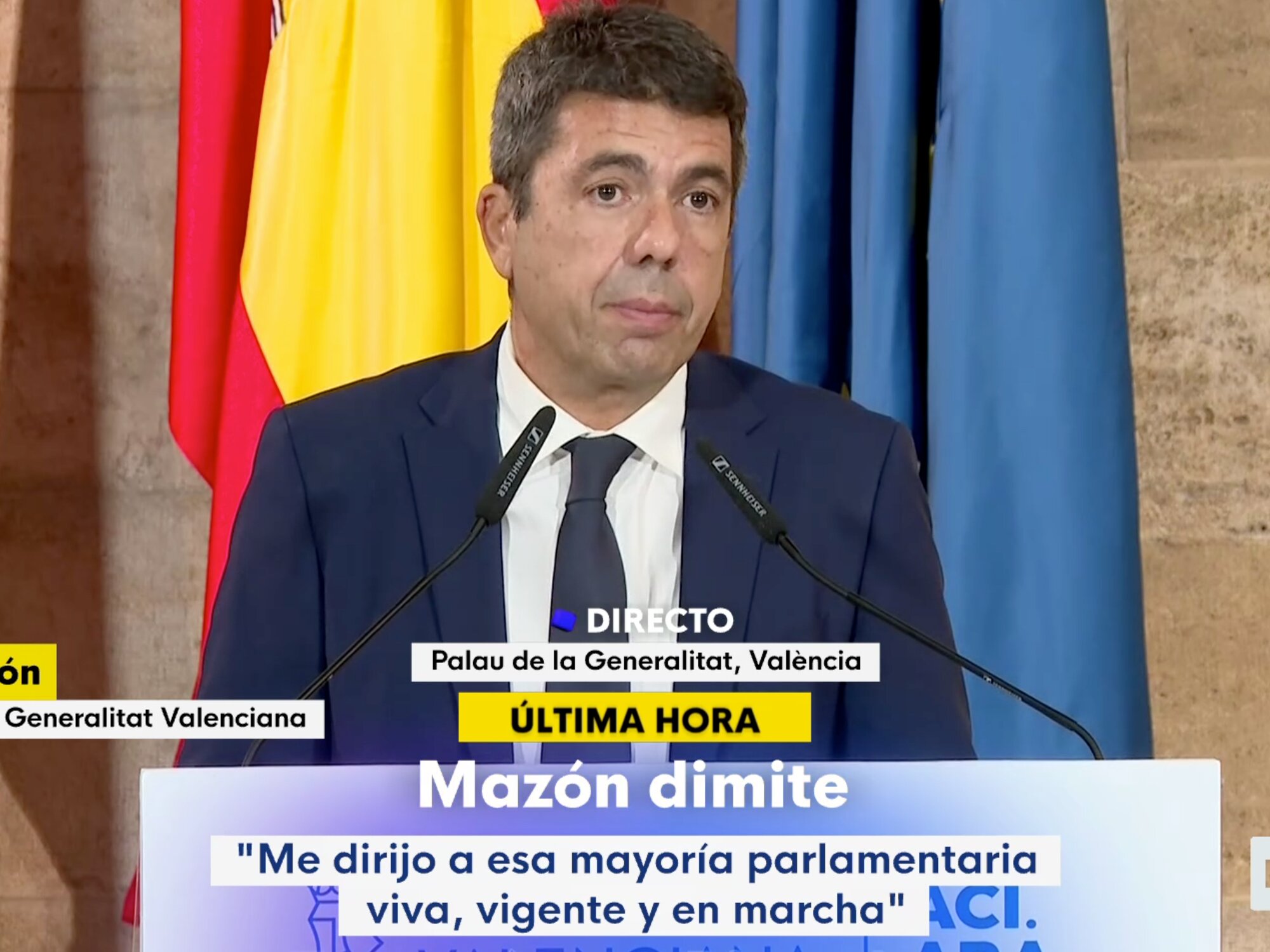 Comparecencia de Carlos Mazón, en 'La hora de La 1'